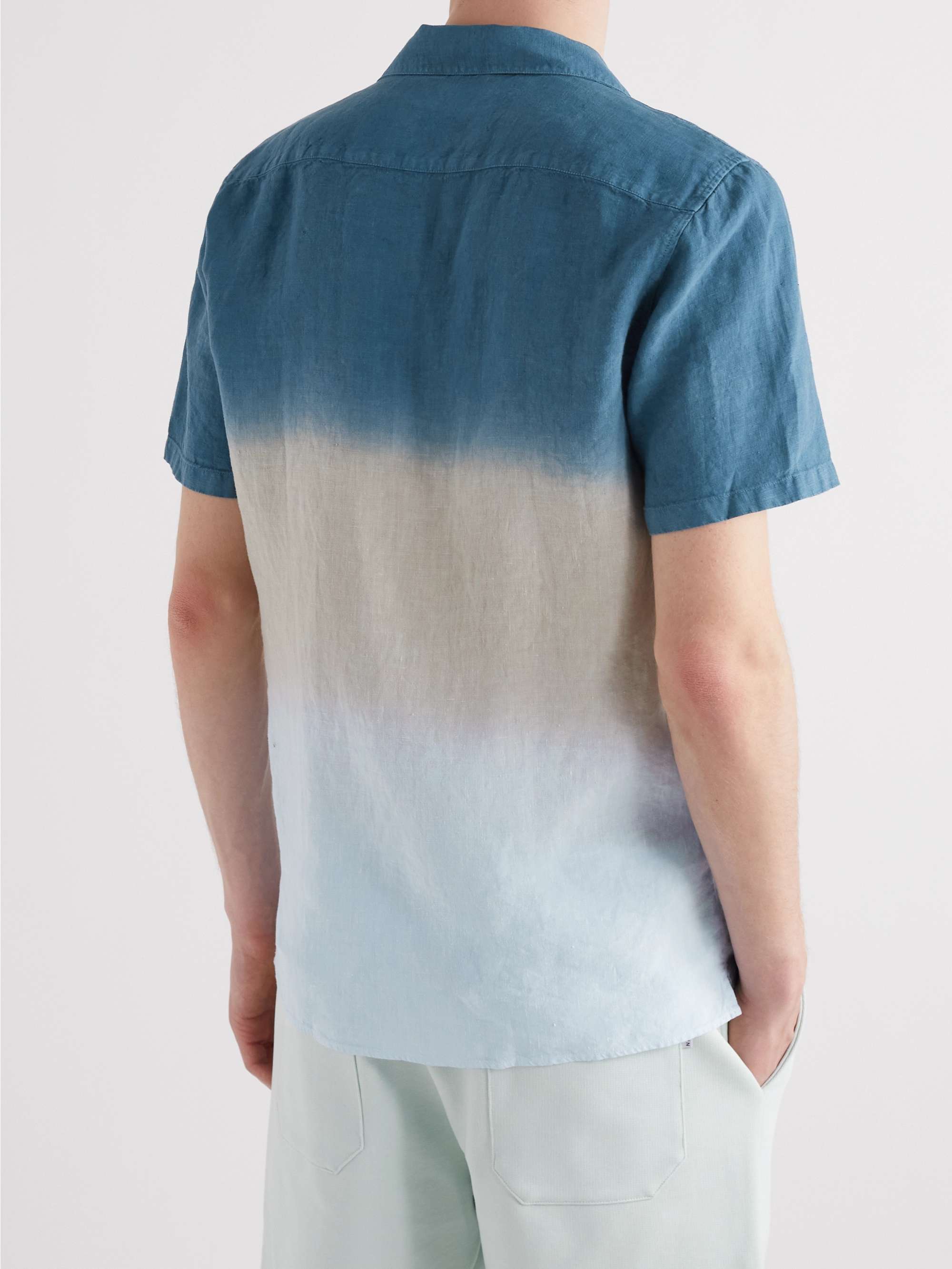 NN07 Miyagi Camp-Collar Dégradé Linen Shirt