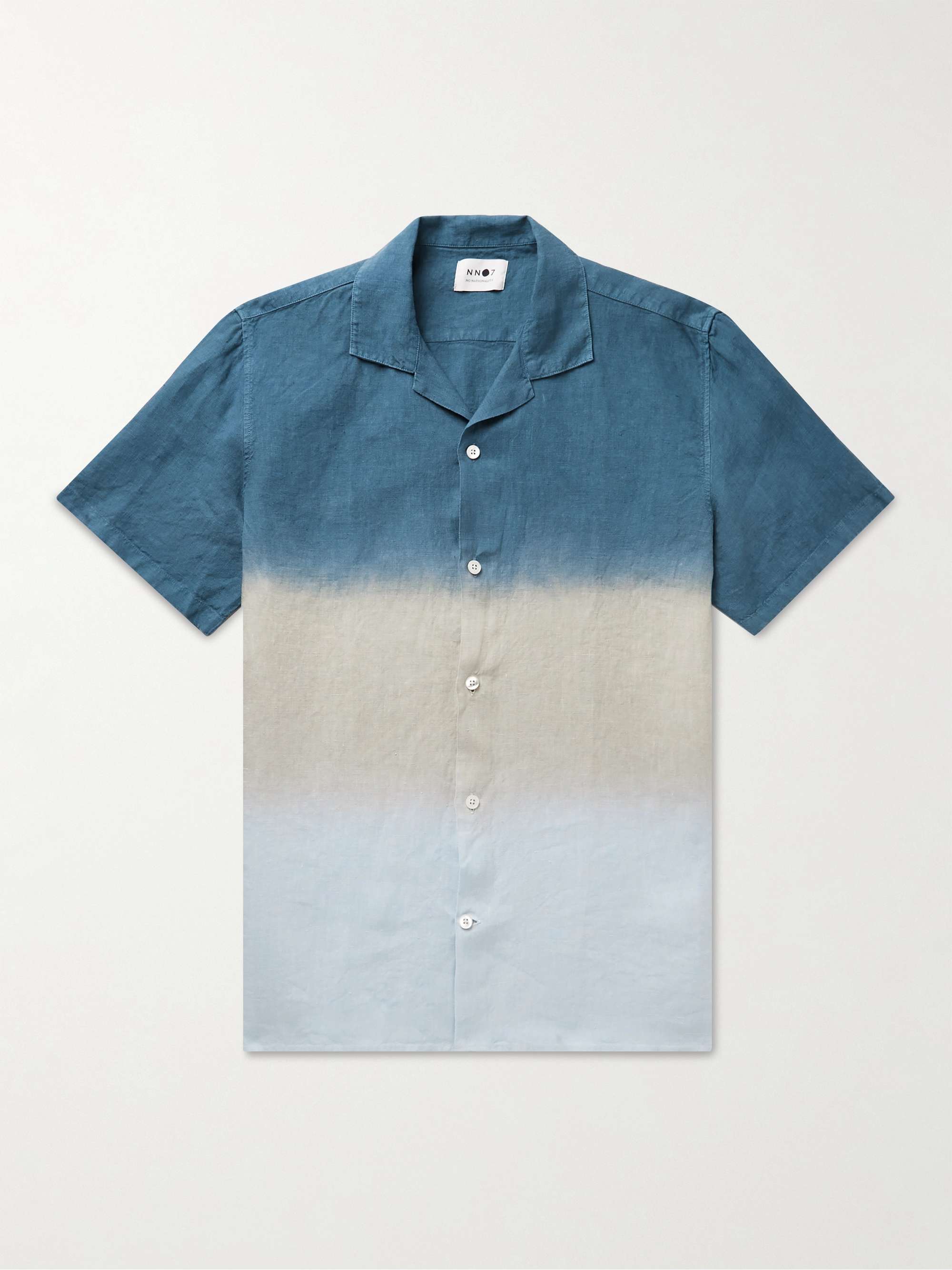 NN07 Miyagi Camp-Collar Dégradé Linen Shirt