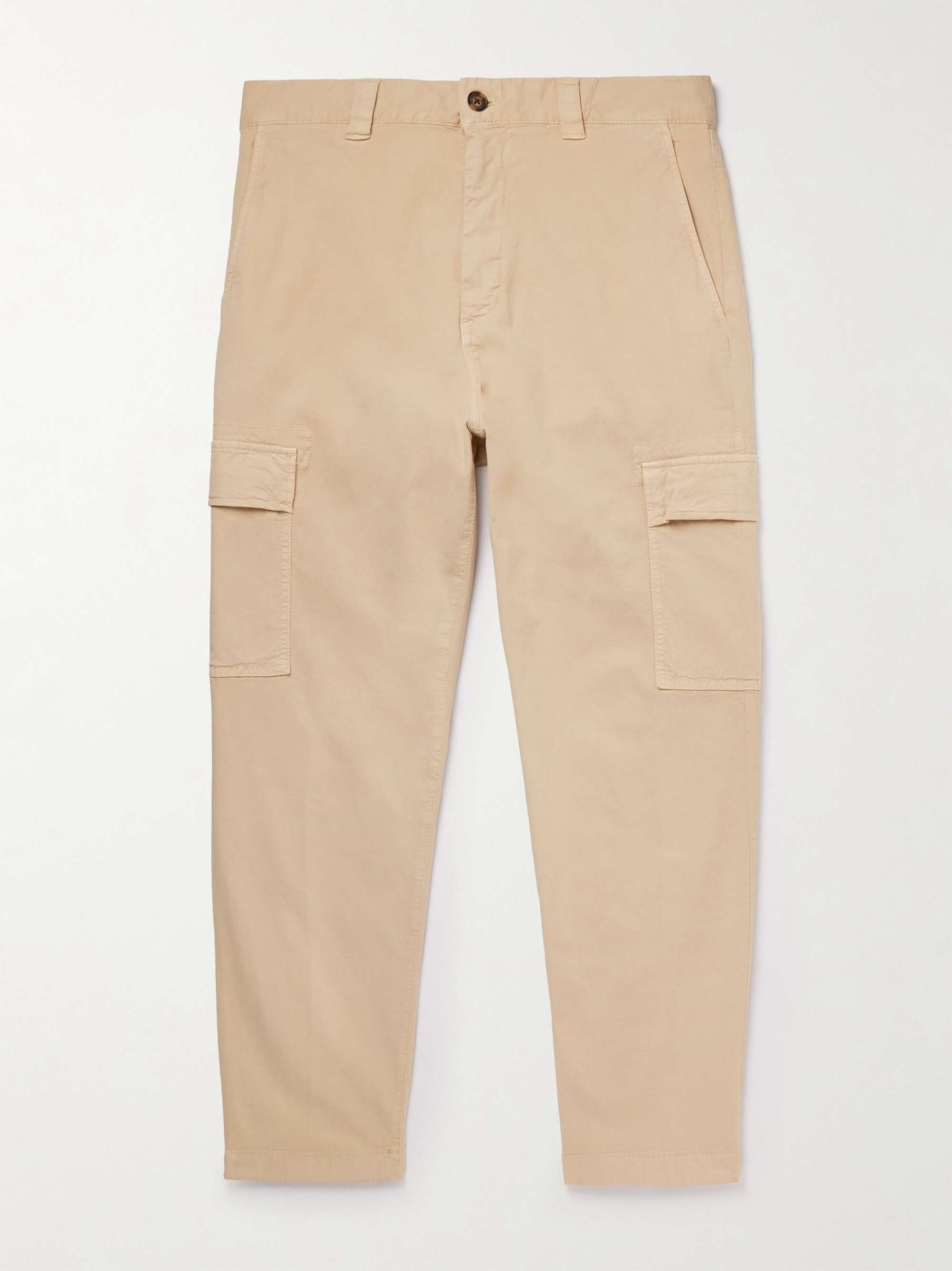 NN07 Armie Cropped Tapered Organic Cotton-Blend Cargo Trousers