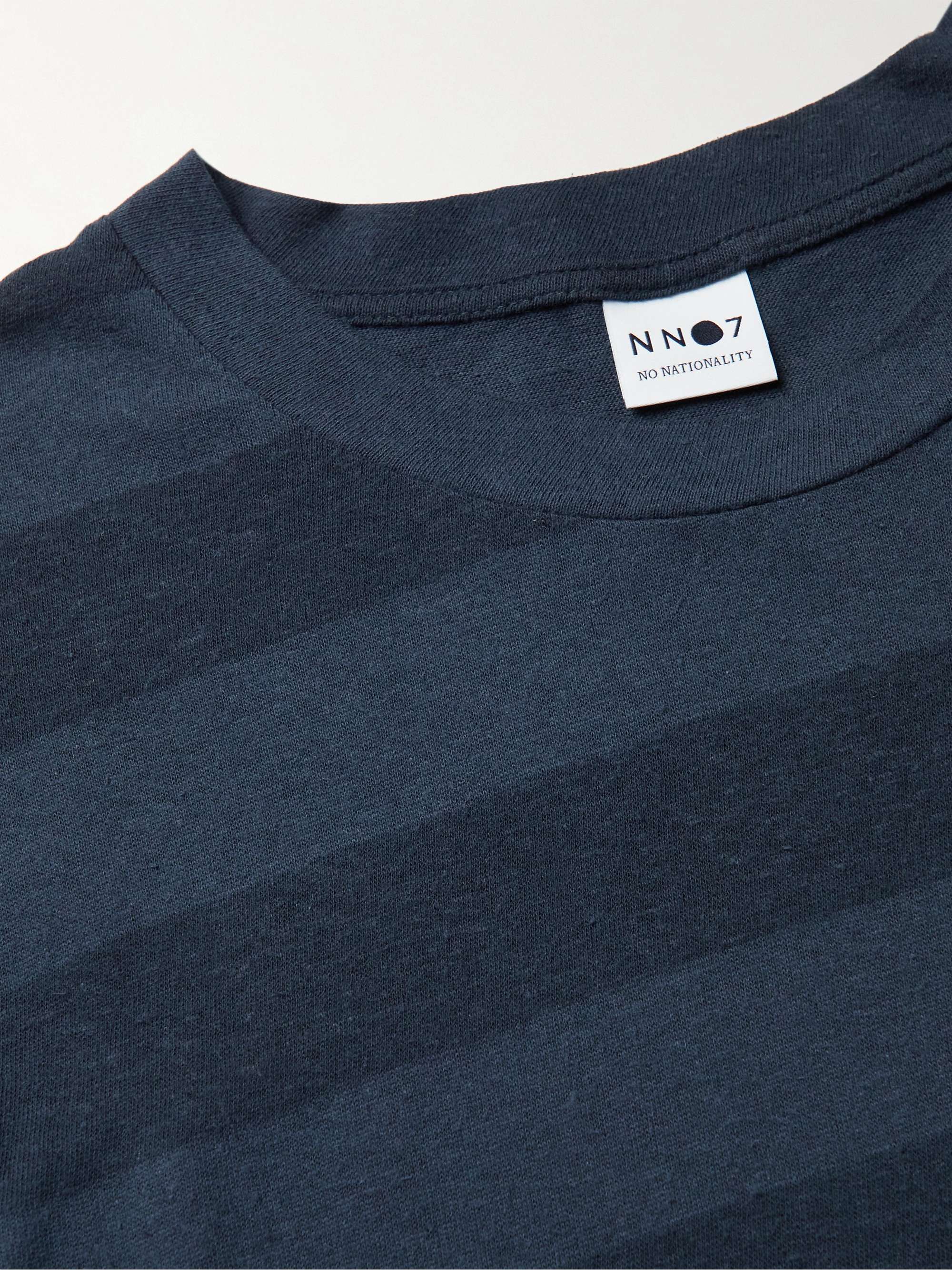NN07 Arnold Striped Cotton and Linen-Blend Jersey T-Shirt