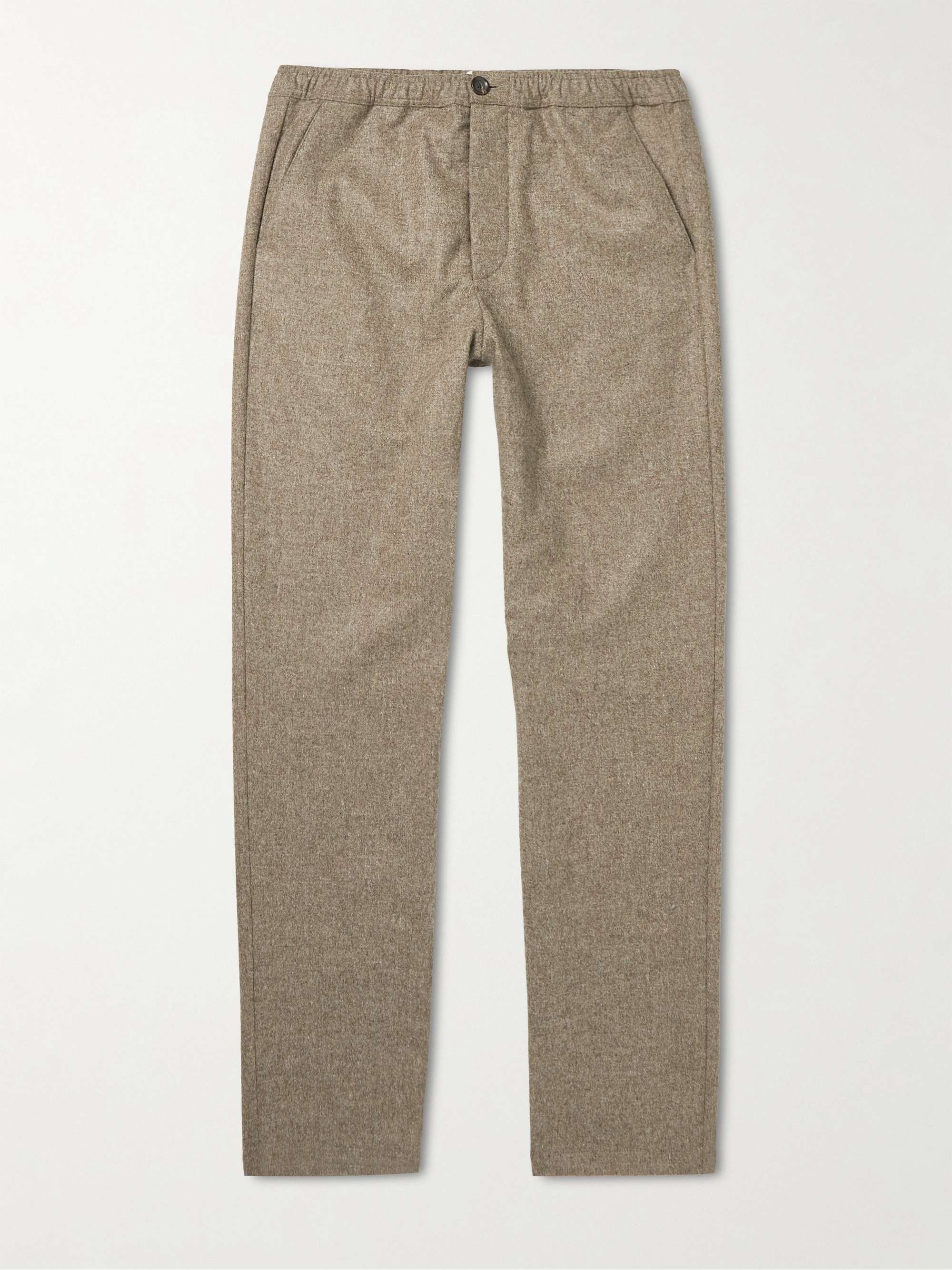 OLIVER SPENCER Straight-Leg Wool-Flannel Trousers