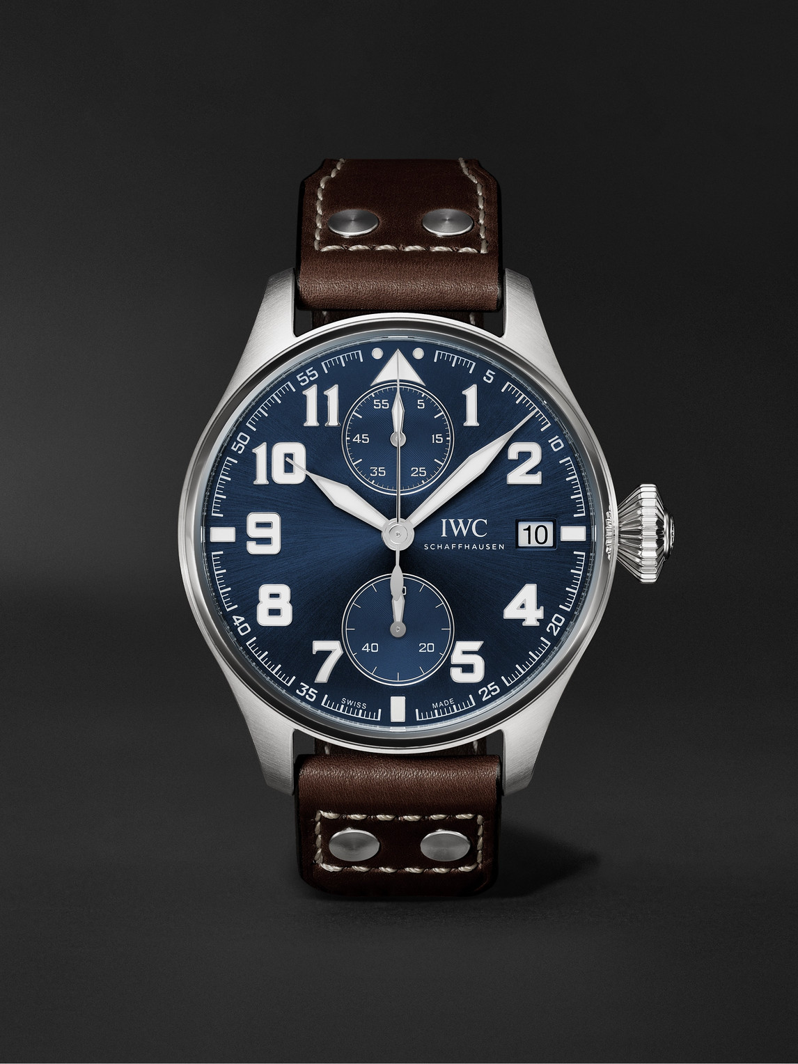 Big Pilot's Monopusher Le Petit Prince Limited Edition Automatic 46mm Stainless Steel and Leather Watch, Ref. No. IW515202