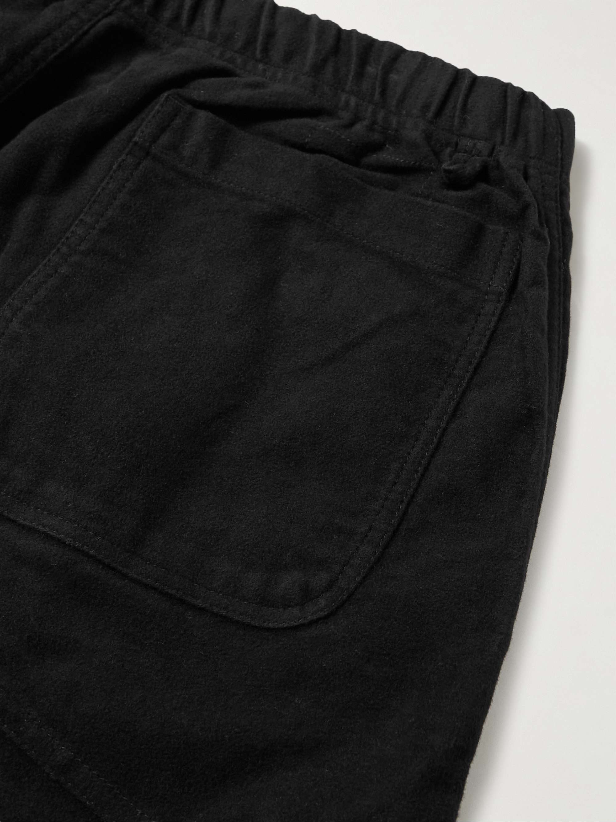 UNIVERSAL WORKS Kyoto Tapered Cropped Cotton-Moleskin Trousers
