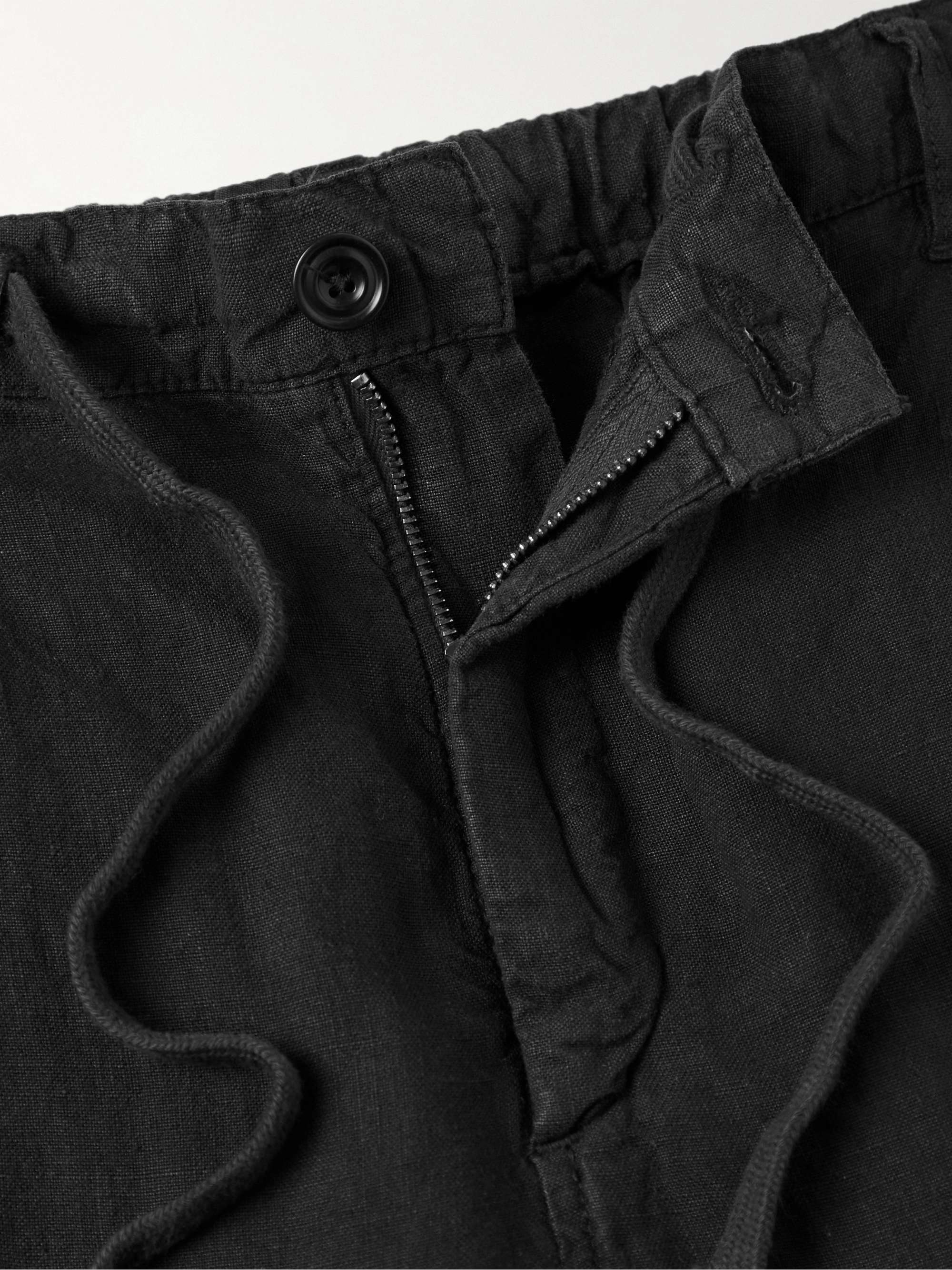 HARTFORD Tanker Slim-Fit Linen Drawstring Trousers