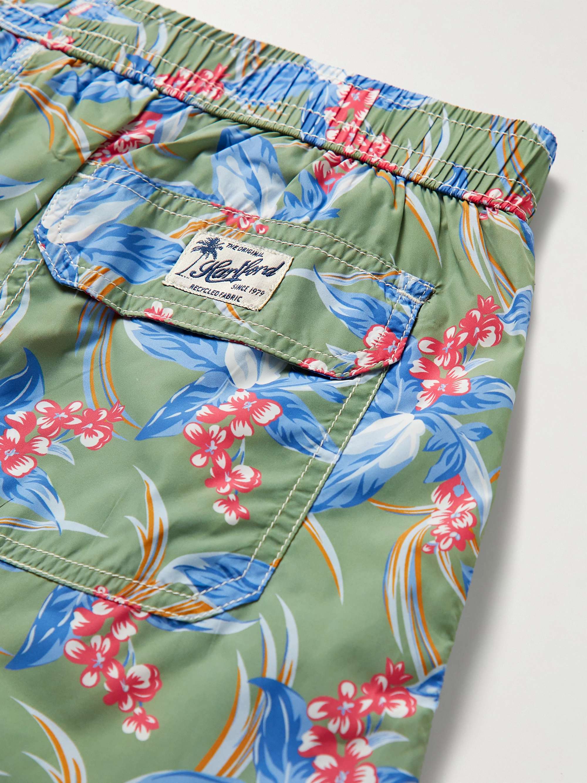 HARTFORD Mid-Length Printed Recycled Swim Shorts