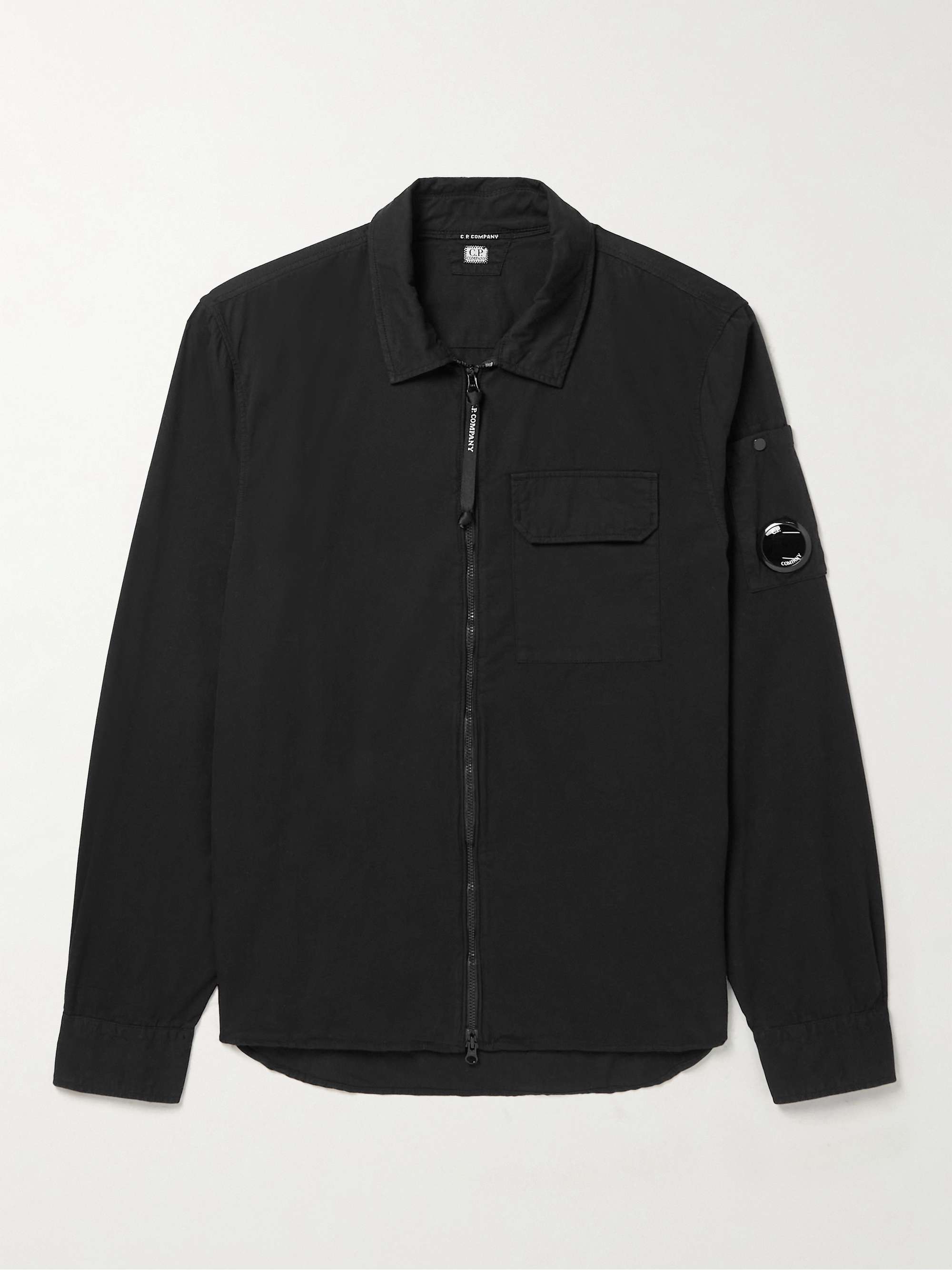 C.P. COMPANY Cotton-Sateen Zip-Up Overshirt
