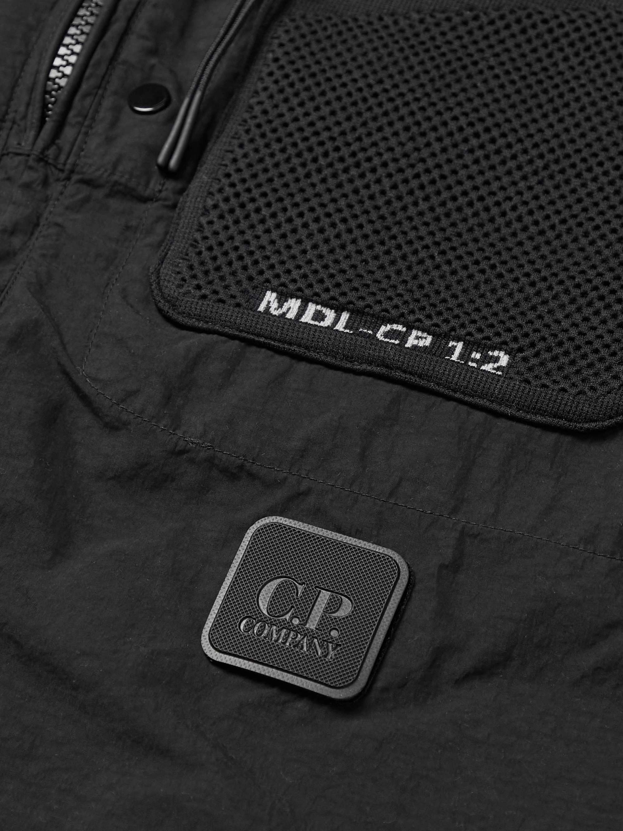 C.P. COMPANY Metropolis Mesh-Trimmed Garment-Dyed Shell Jacket