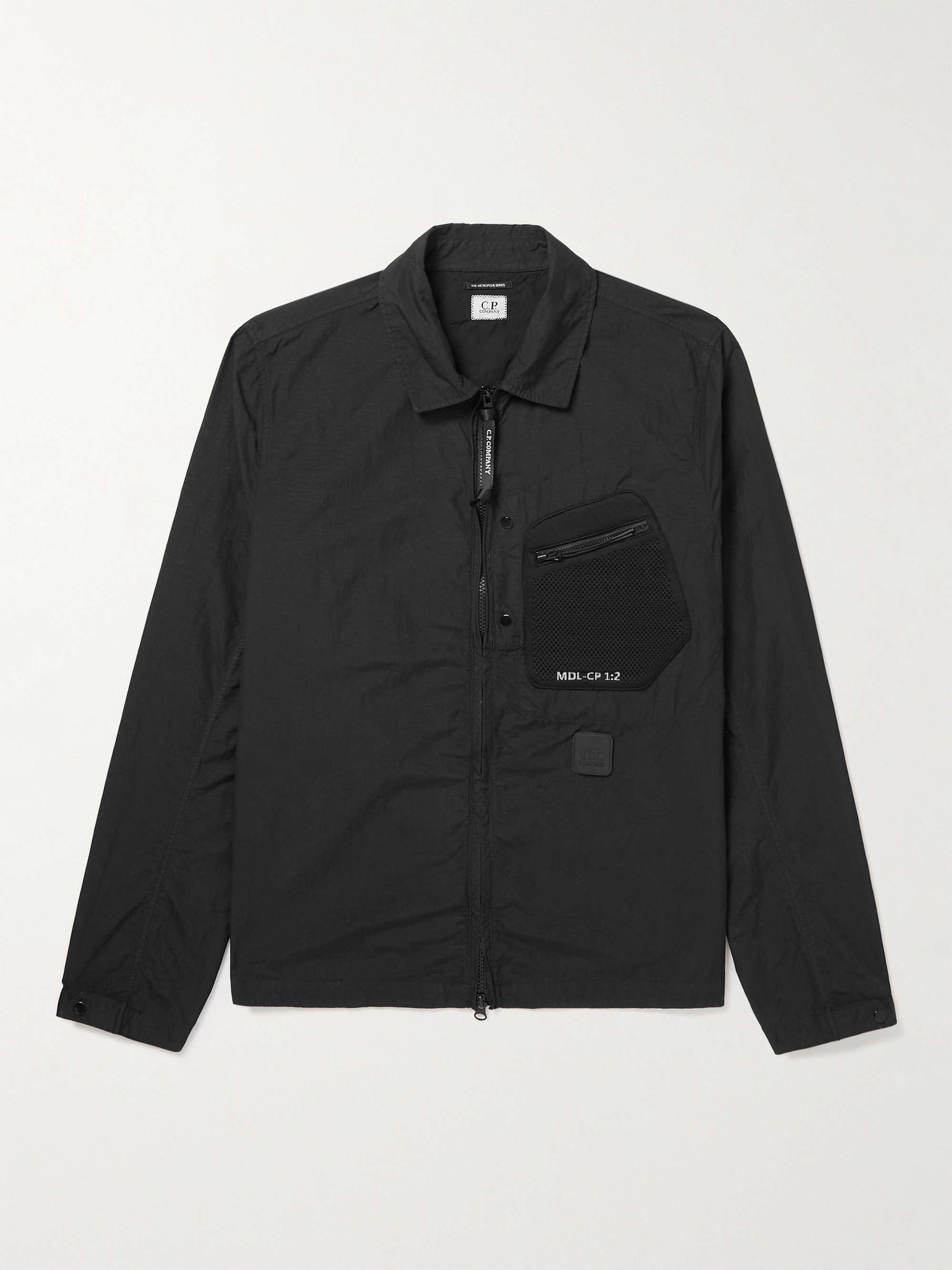 C.P. COMPANY Metropolis Mesh-Trimmed Garment-Dyed Shell Jacket