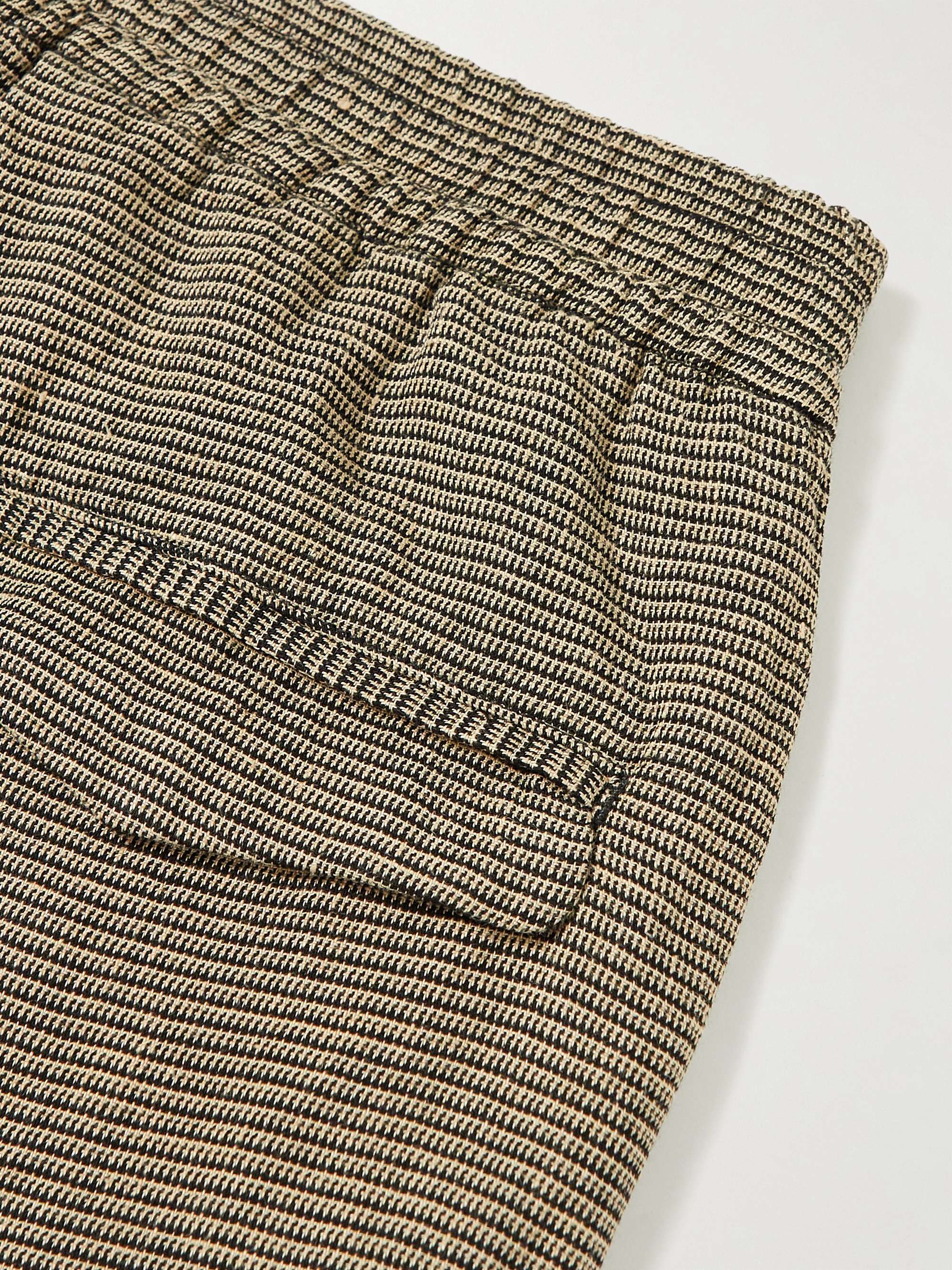 BARENA Straight-Leg Checked Woven Suit Trousers