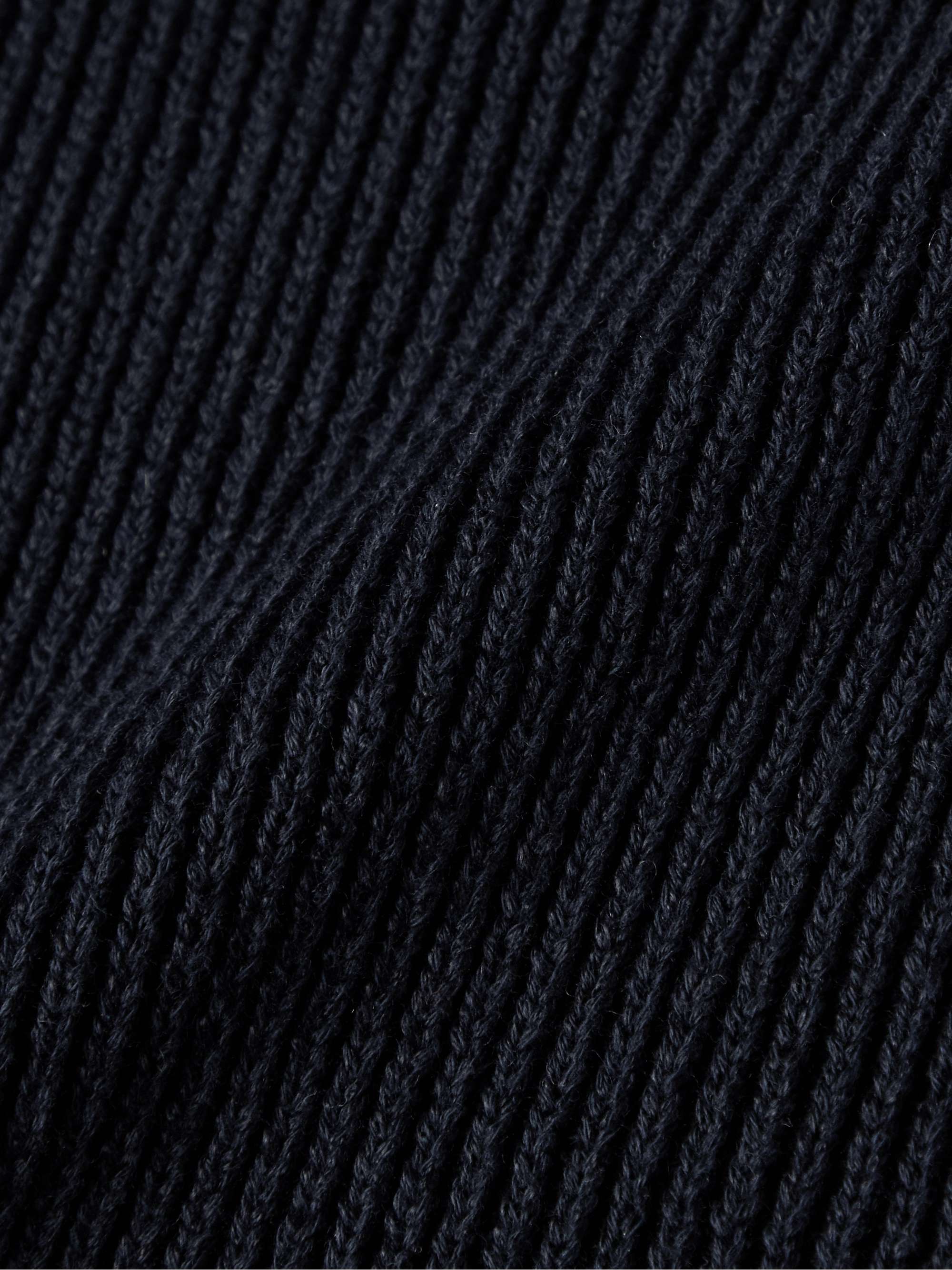 BARENA Slim-Fit Ribbed Linen and Cotton-Blend Zip-Up Cardigan