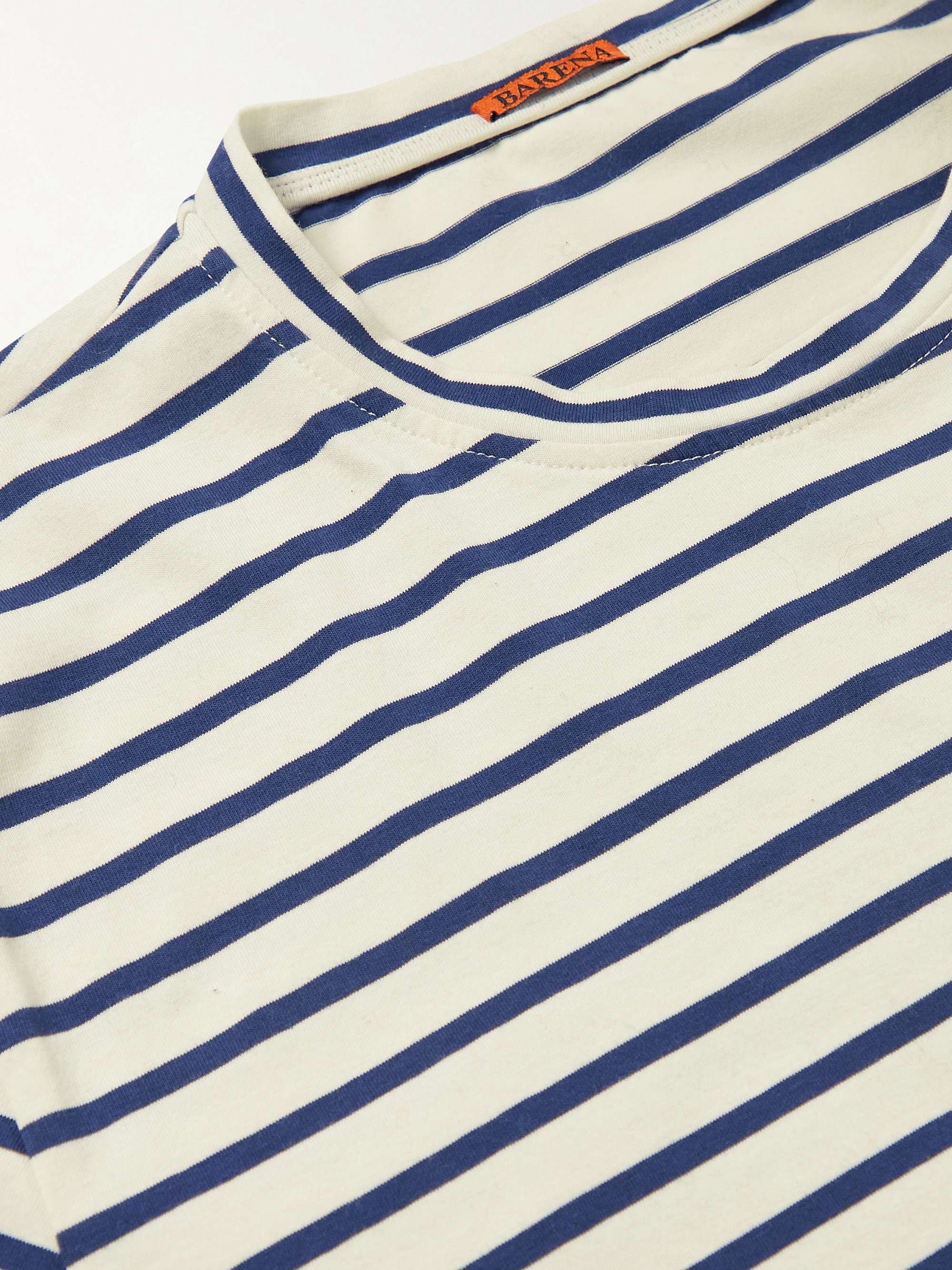BARENA Giro Striped Stretch-Cotton Jersey T-Shirt