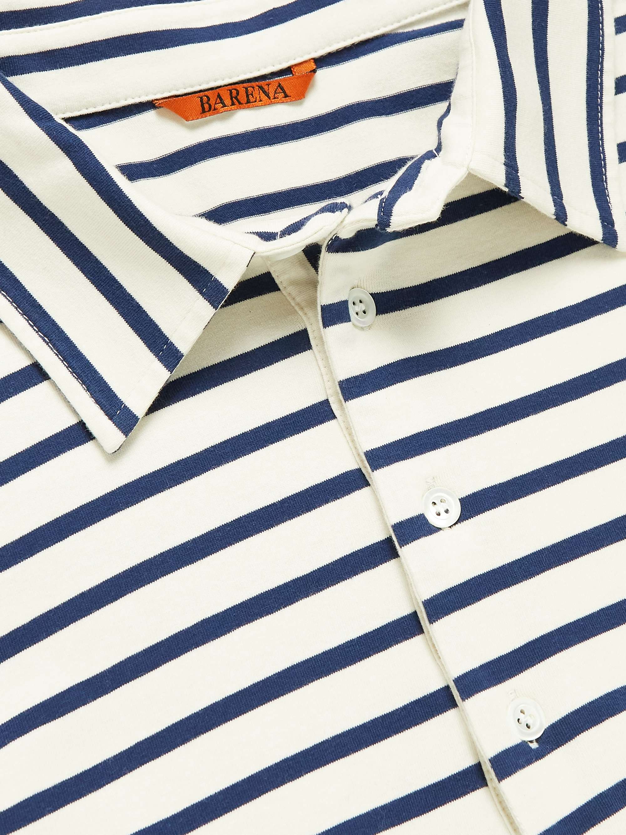 BARENA Scalmana Bastion Stretch-Cotton Jersey Polo Shirt