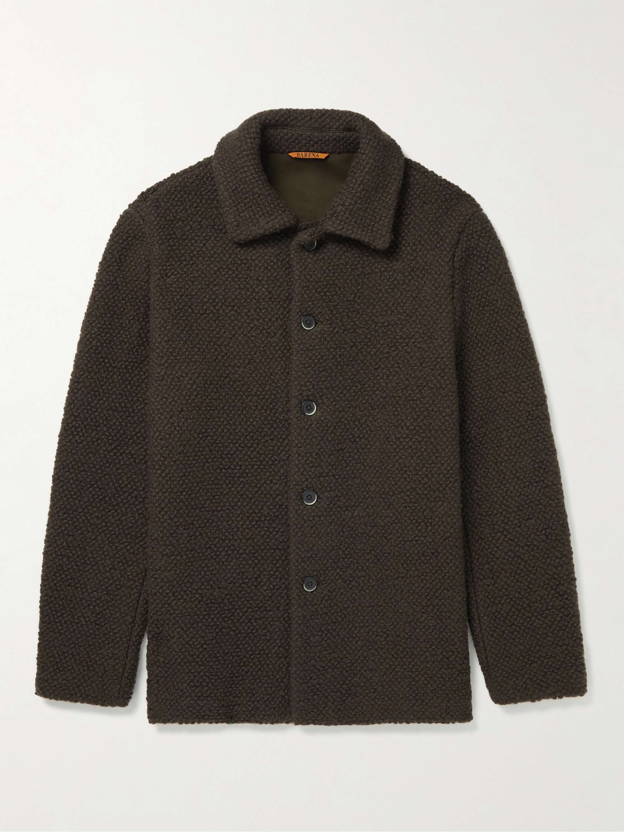 BARENA Cedrone Bouclé Wool-Blend Shirt Jacket