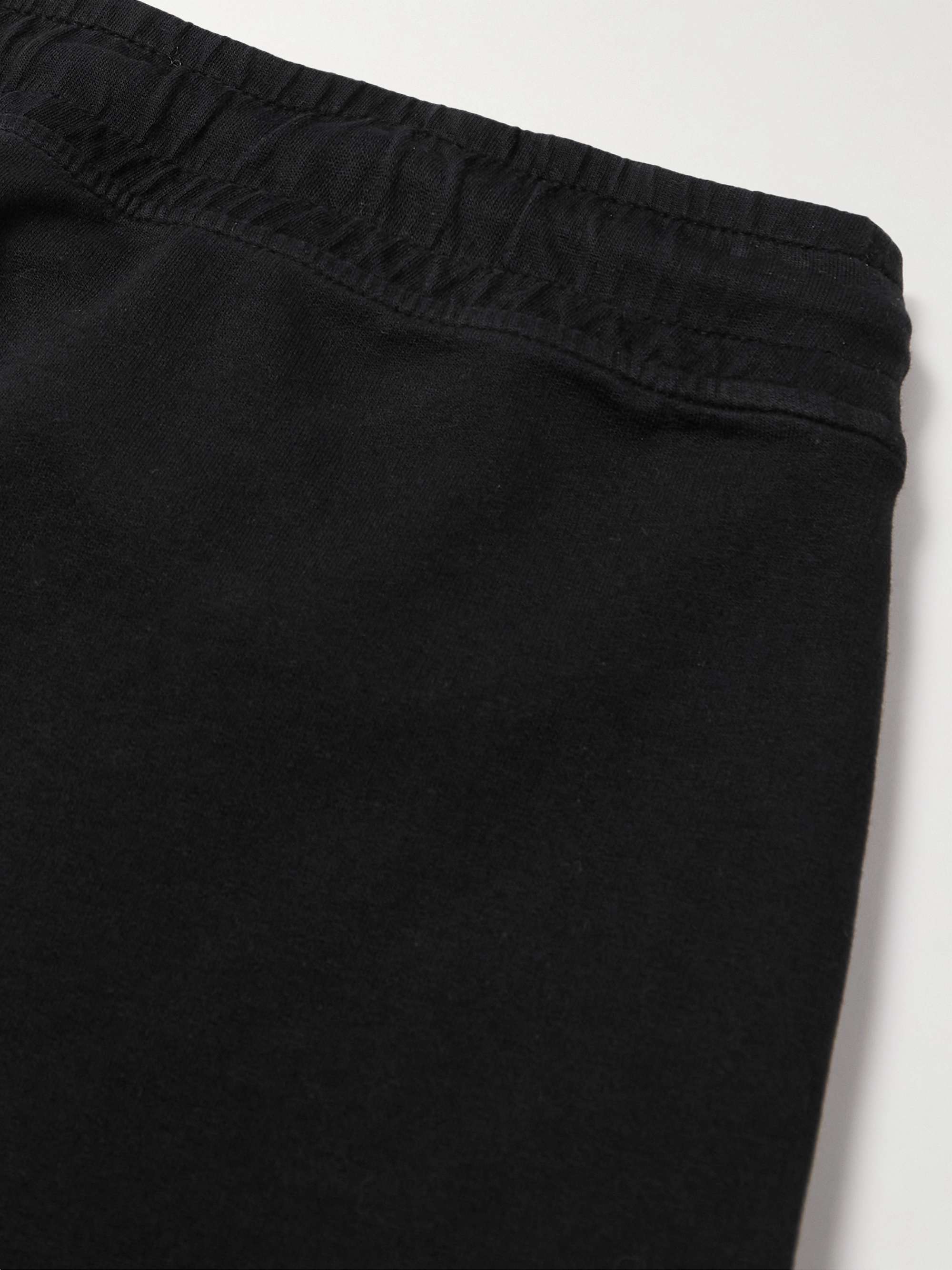 C.P. COMPANY Straight-Leg Garment-Dyed Cotton-Jersey Drawstring Cargo Shorts