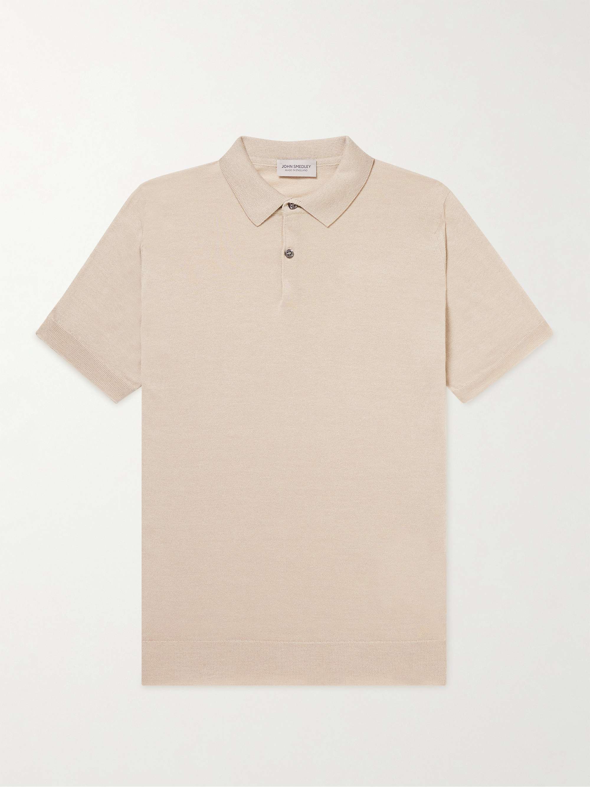 JOHN SMEDLEY Payton Slim-Fit Merino Wool and Sea Island Cotton-Blend Polo Shirt
