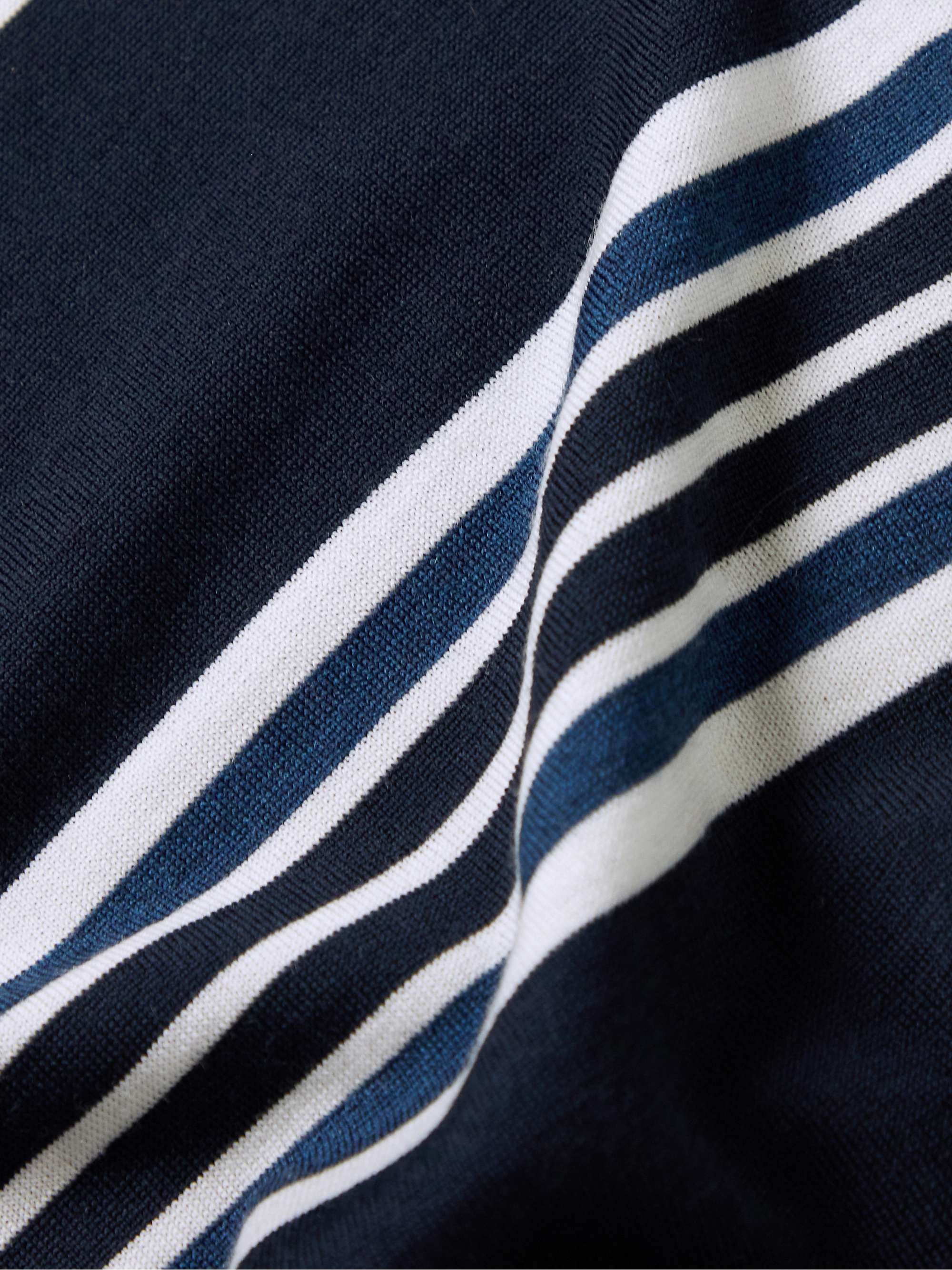 JOHN SMEDLEY + Lou Dalton Halstead Slim-Fit Striped Merino Wool Polo Shirt