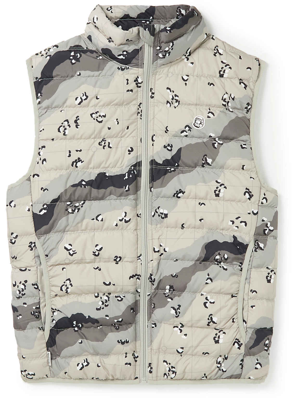 Logo-Appliquéd Camouflage-Print Quilted Shell Down Gilet