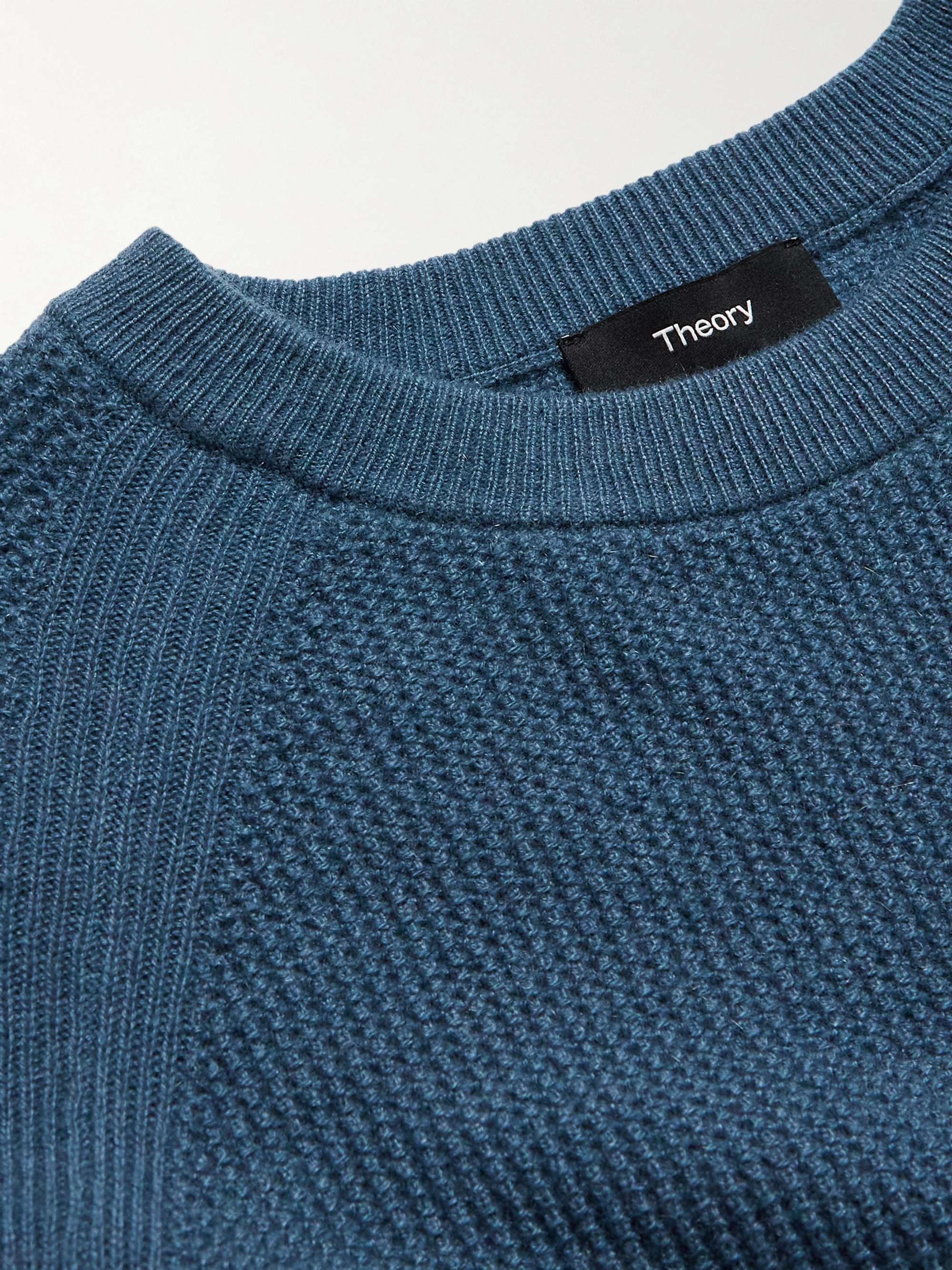 THEORY Toby Waffle-Knit Cashmere Sweater
