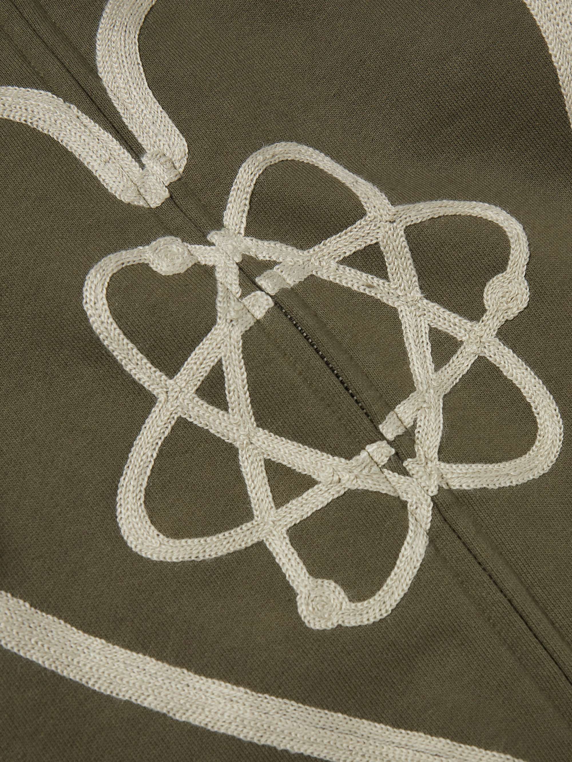 BILLIONAIRE BOYS CLUB Embroidered Cotton-Jersey Zip-Up Hoodie