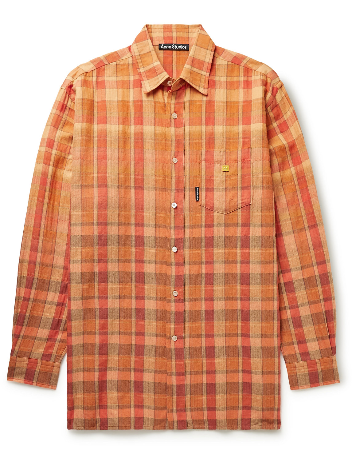 Oversized Checked Cotton-Blend Flannel Shirt