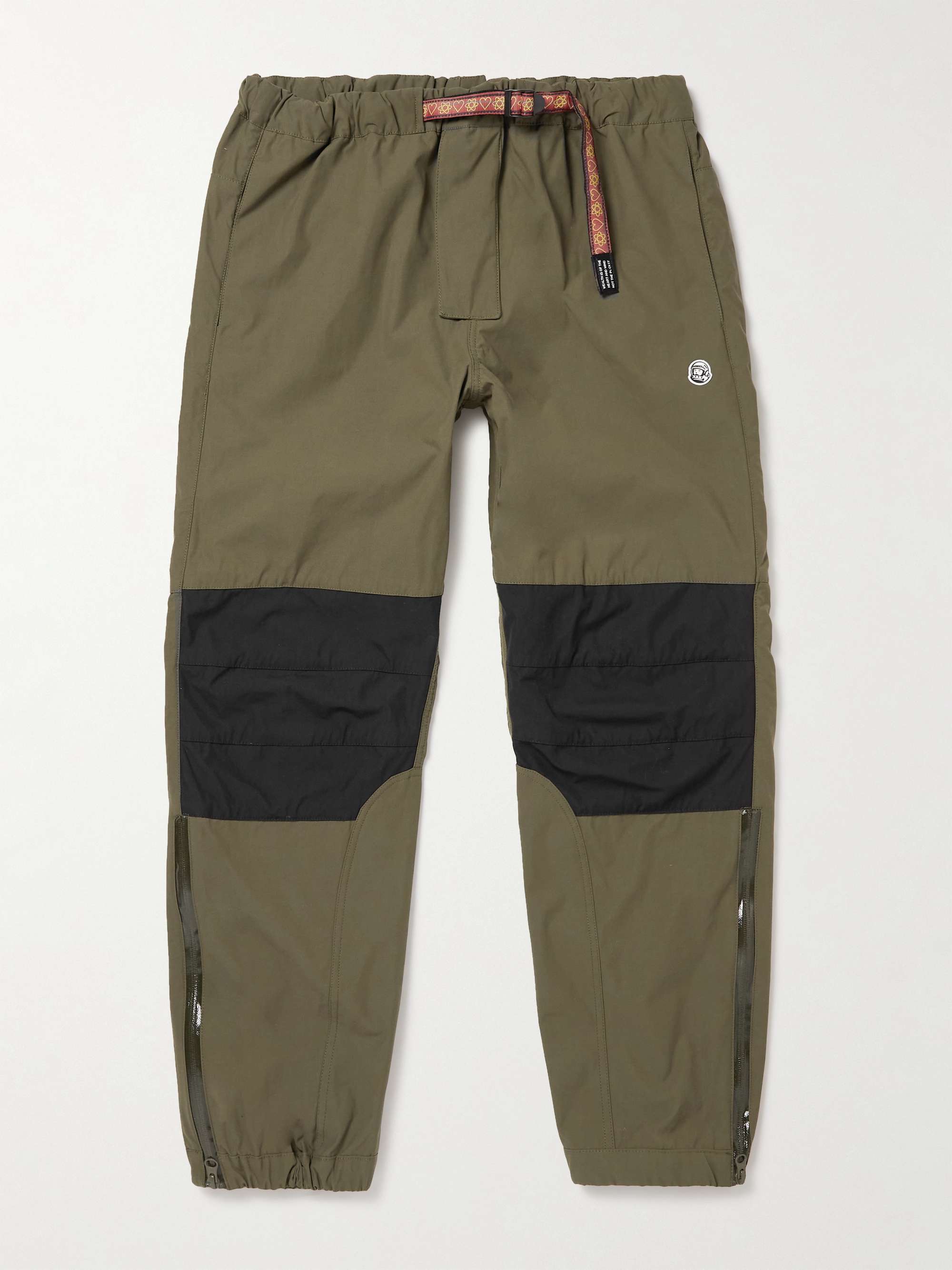 BILLIONAIRE BOYS CLUB Tapered Belted Panelled Nylon-Blend Cargo Trousers
