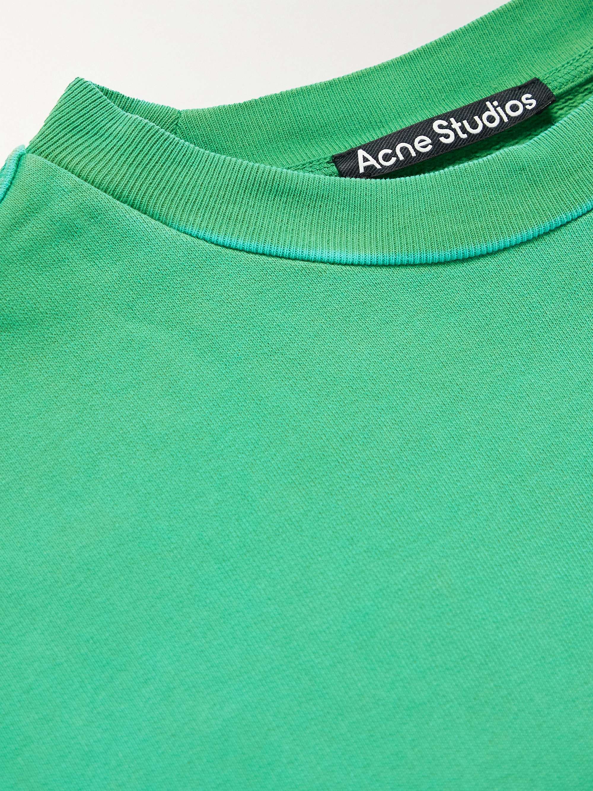 Logo-Appliquéd Garment-Dyed Cotton-Jersey Sweatshirt