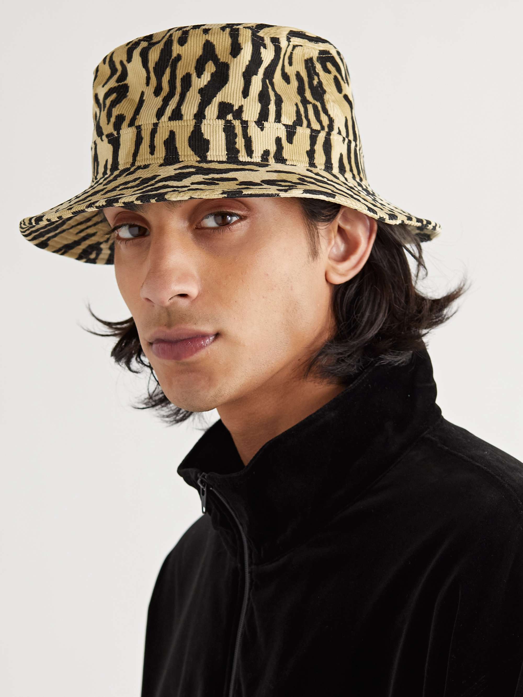 WACKO MARIA Leopard-Print Cotton-Corduroy Bucket Hat