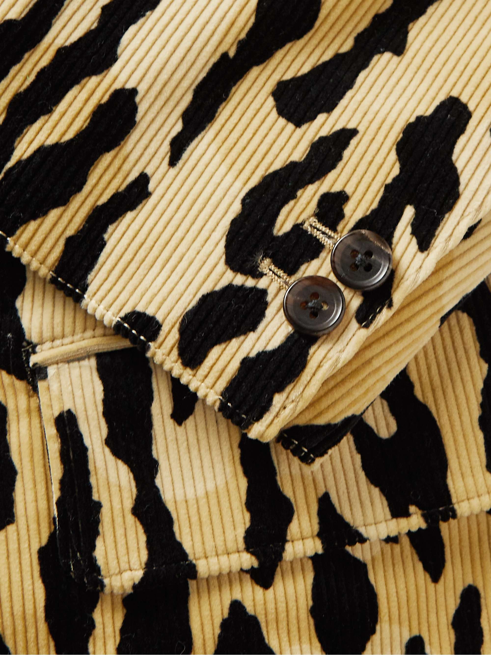 WACKO MARIA Unstructured Leopard-Print Cotton-Corduroy Suit Jacket