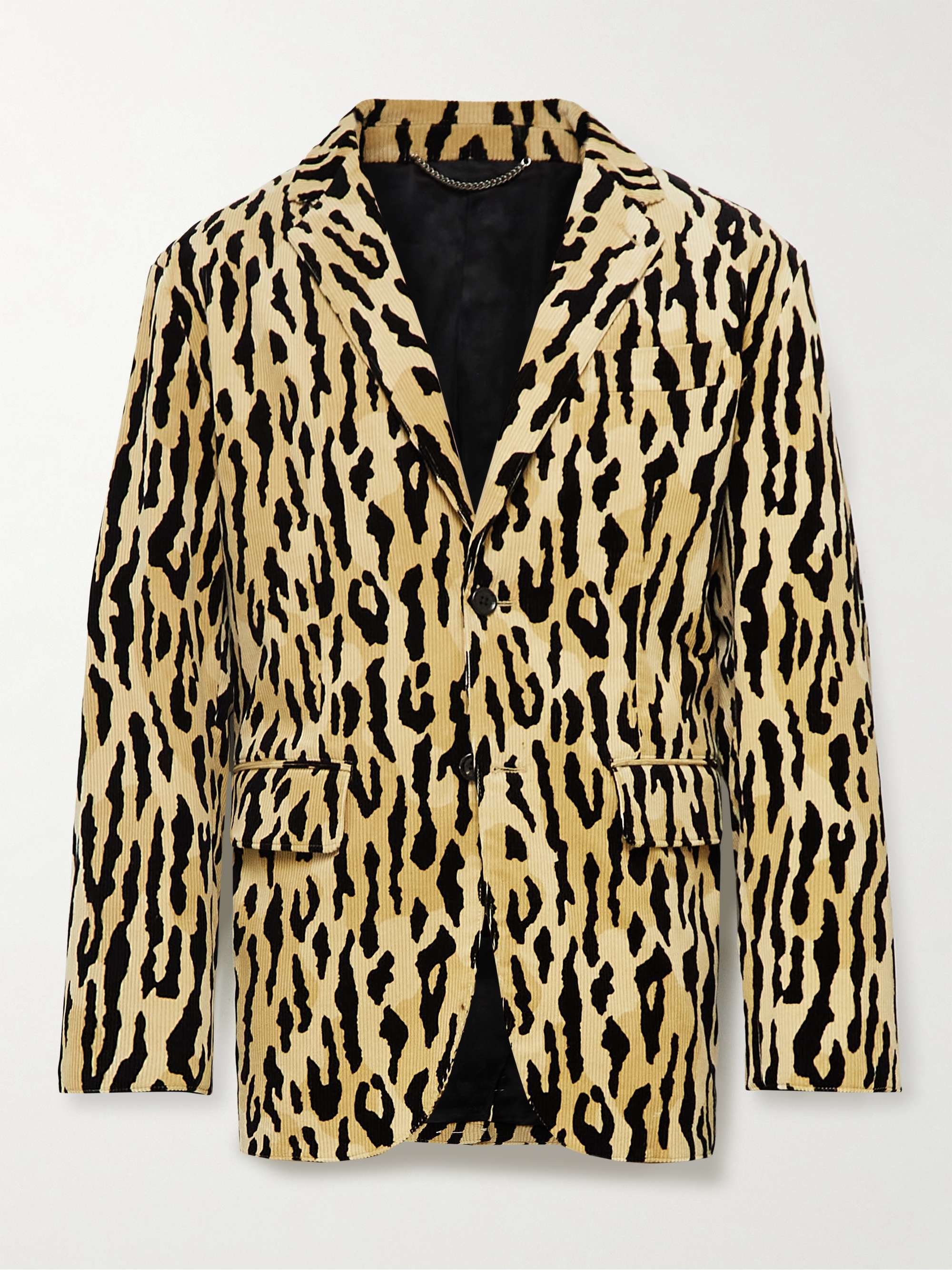 WACKO MARIA Unstructured Leopard-Print Cotton-Corduroy Suit Jacket
