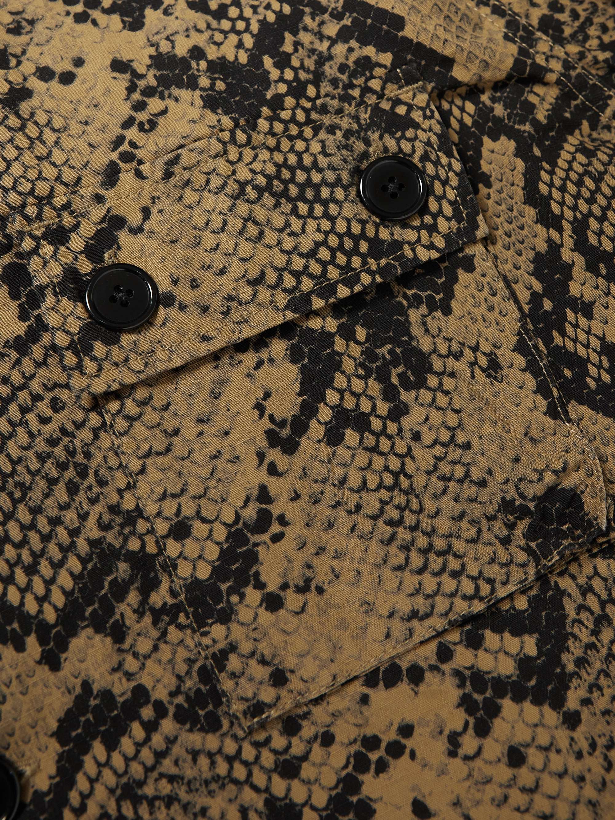 WACKO MARIA Embroidered Snake-Print Cotton-Ripstop Shirt Jacket