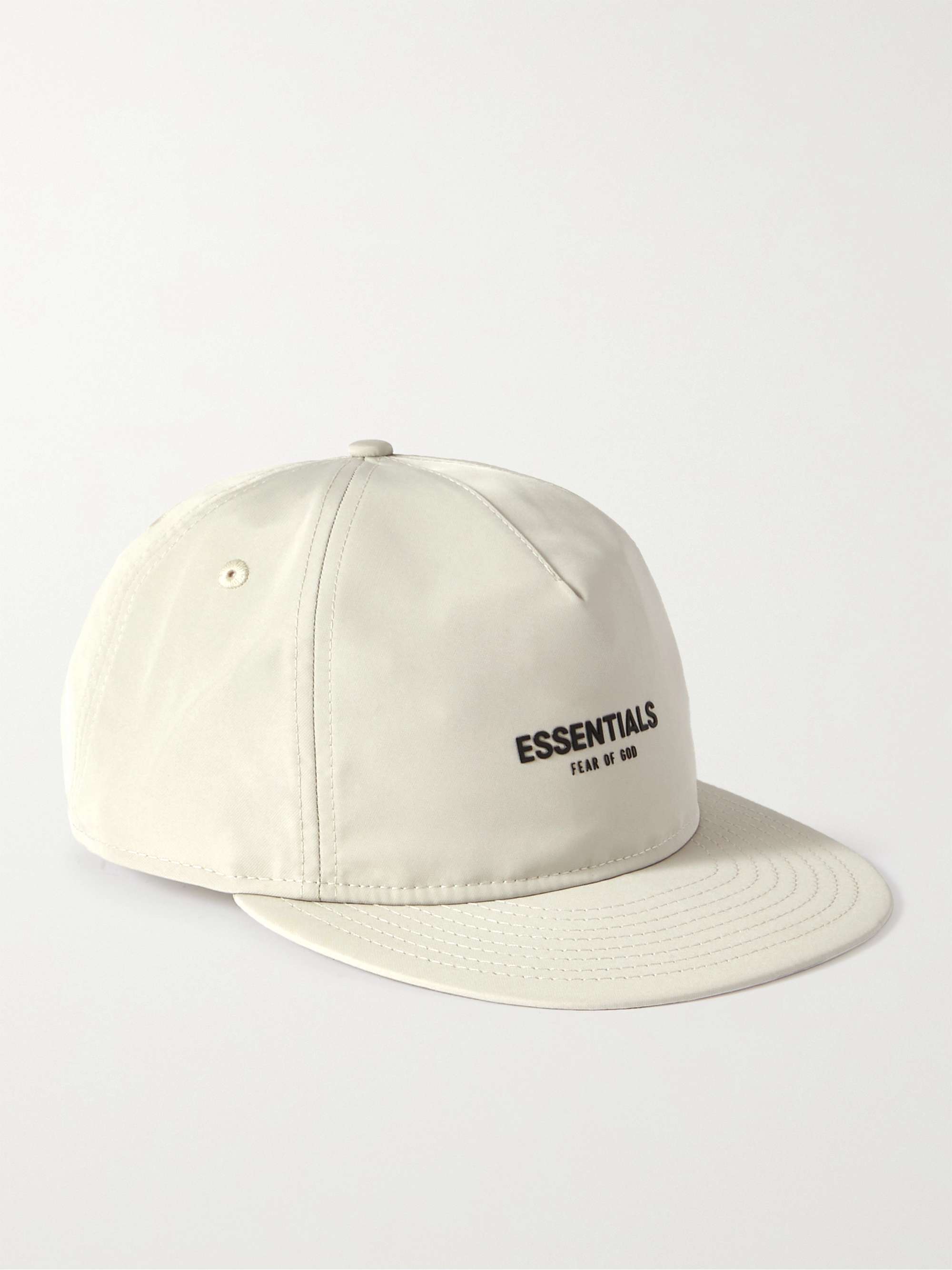 피어오브갓 에센셜 볼캡 모자 FEAR OF GOD ESSENTIALS + New Era Logo-Print Shell Baseball Cap,Cream