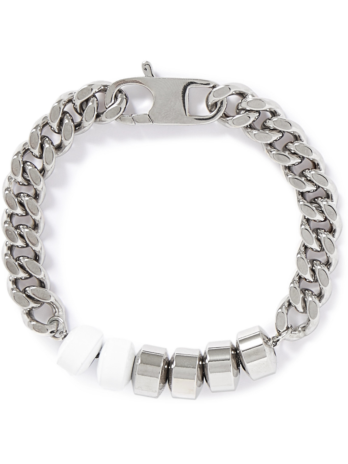 Silver-Tone and Enamel Bracelet