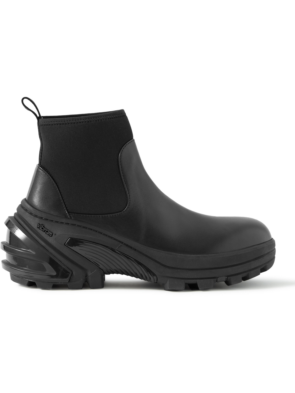 Leather and Neoprene Chelsea Boots