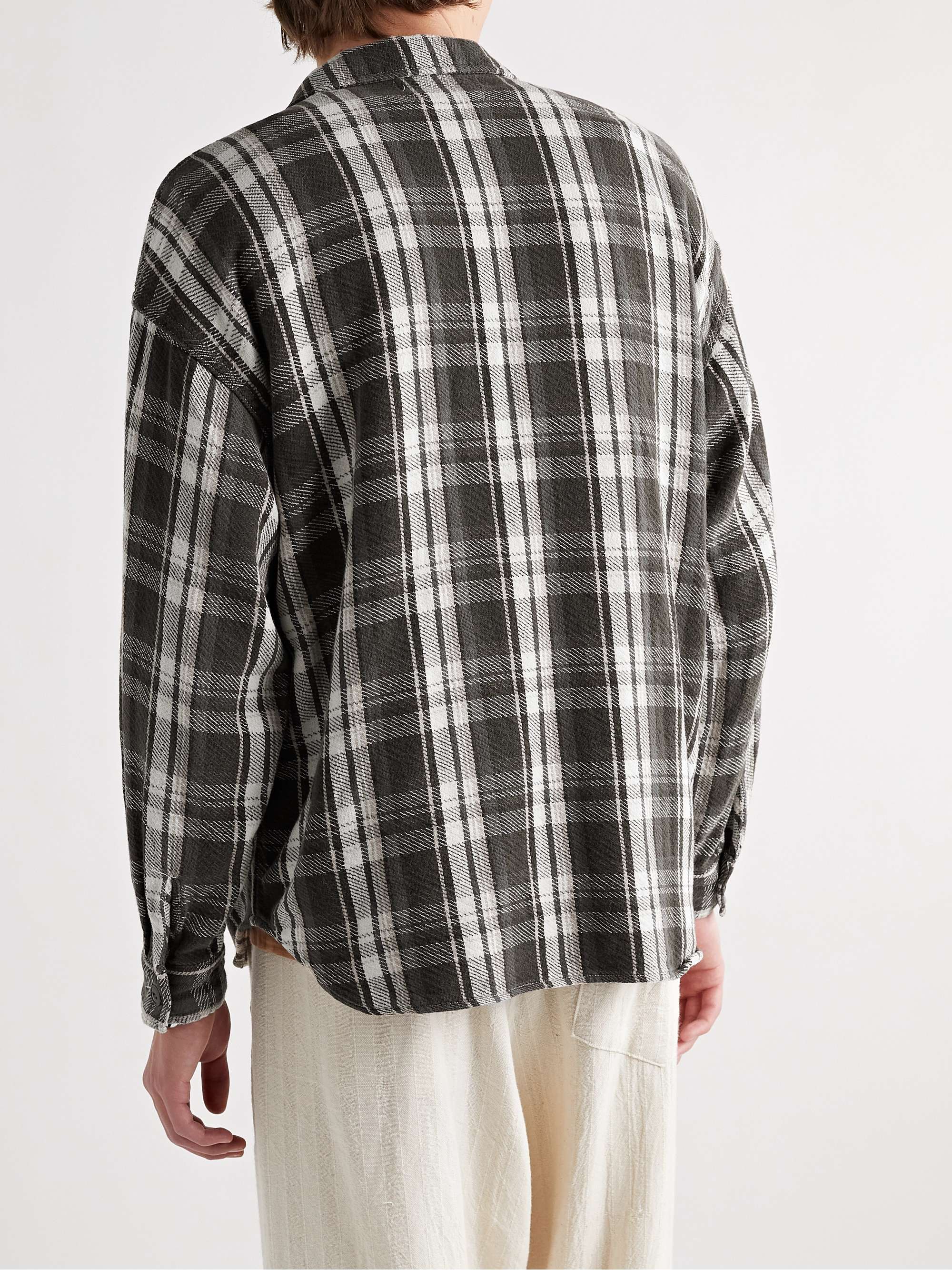REMI RELIEF Checked Cotton-Flannel Overshirt
