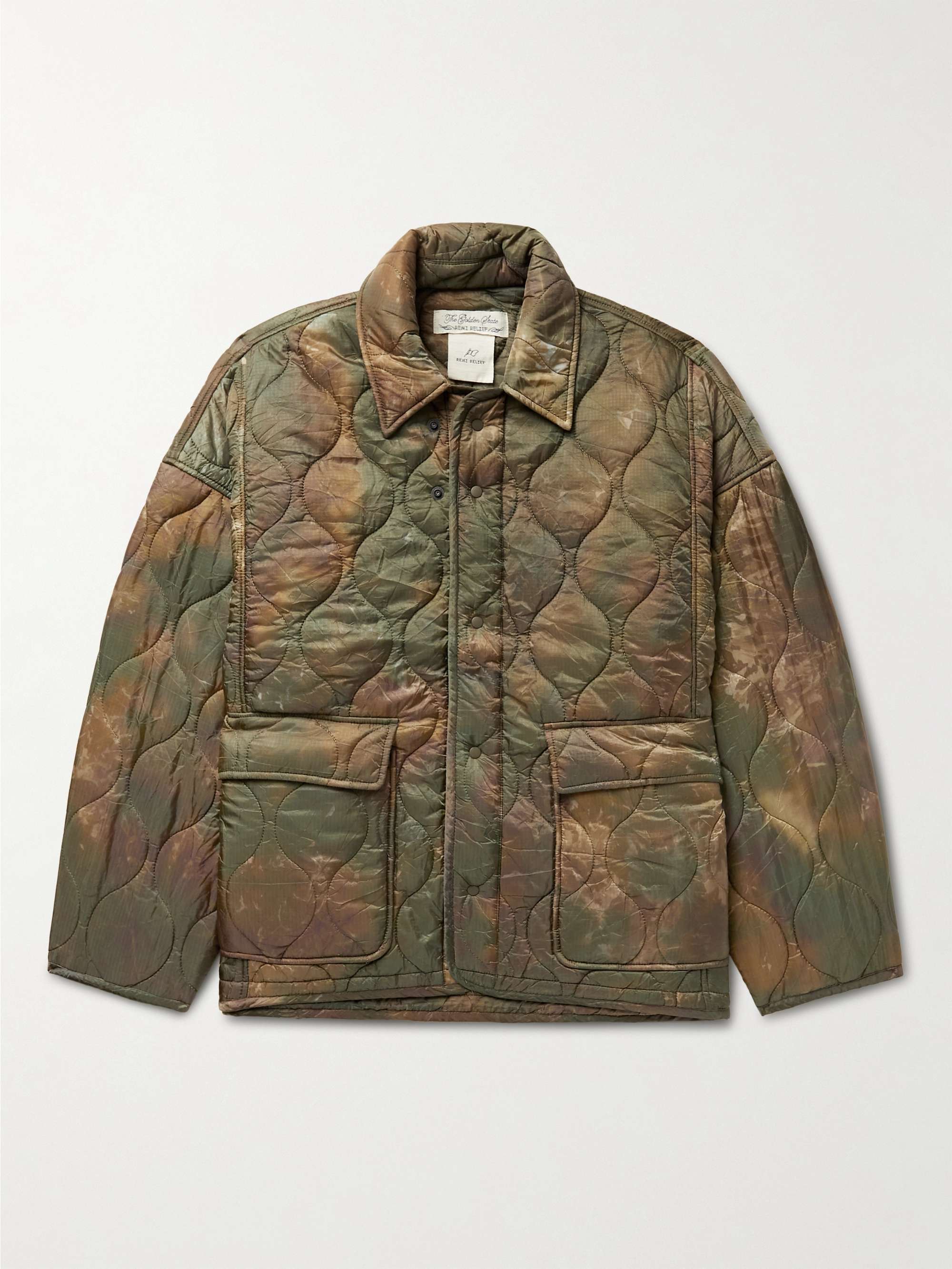 REMI RELIEF Quilted Padded Camouflage-Print Nylon-Ripstop Jacket