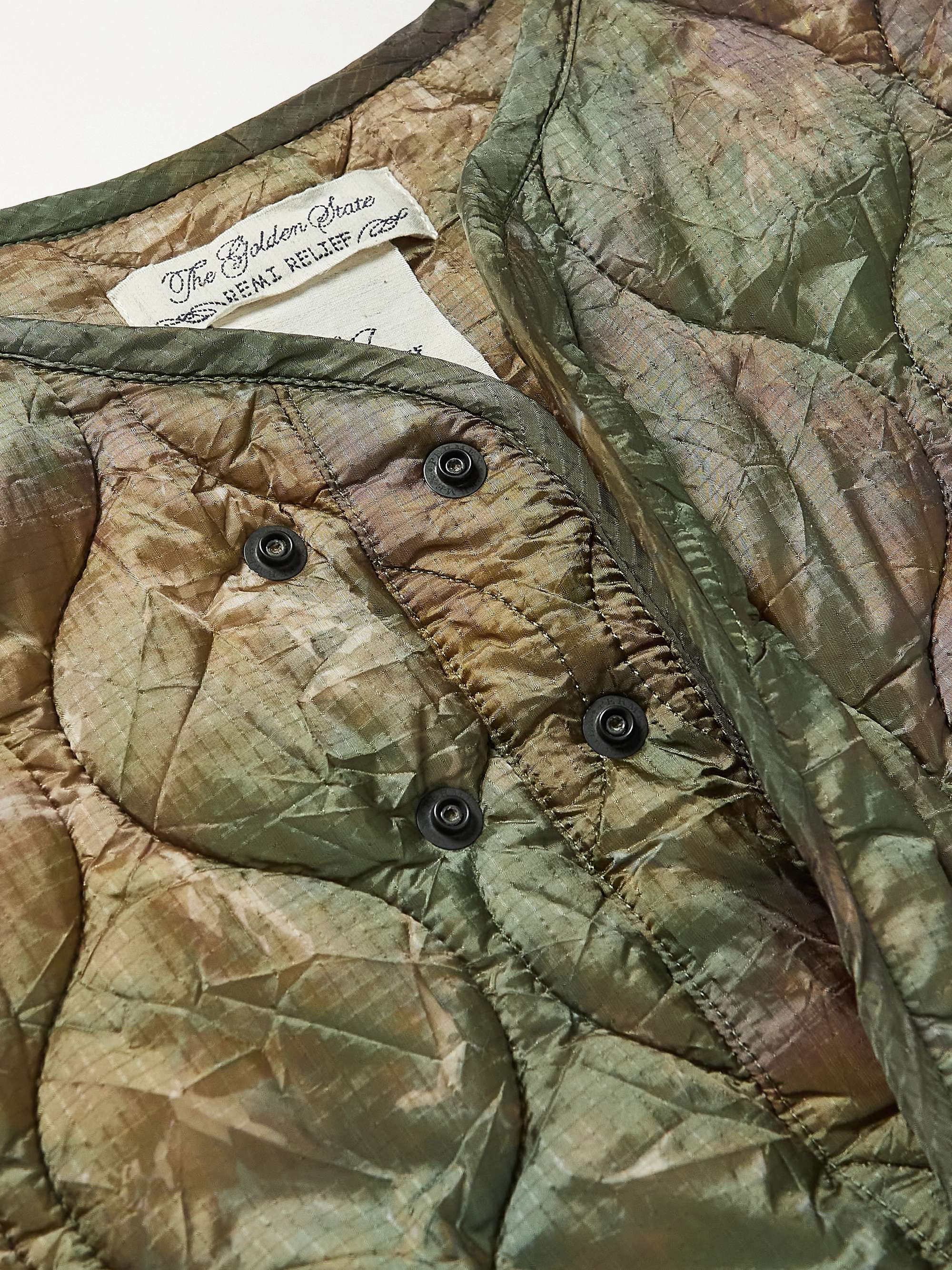 REMI RELIEF Quilted Padded Camouflage-Print Nylon Gilet