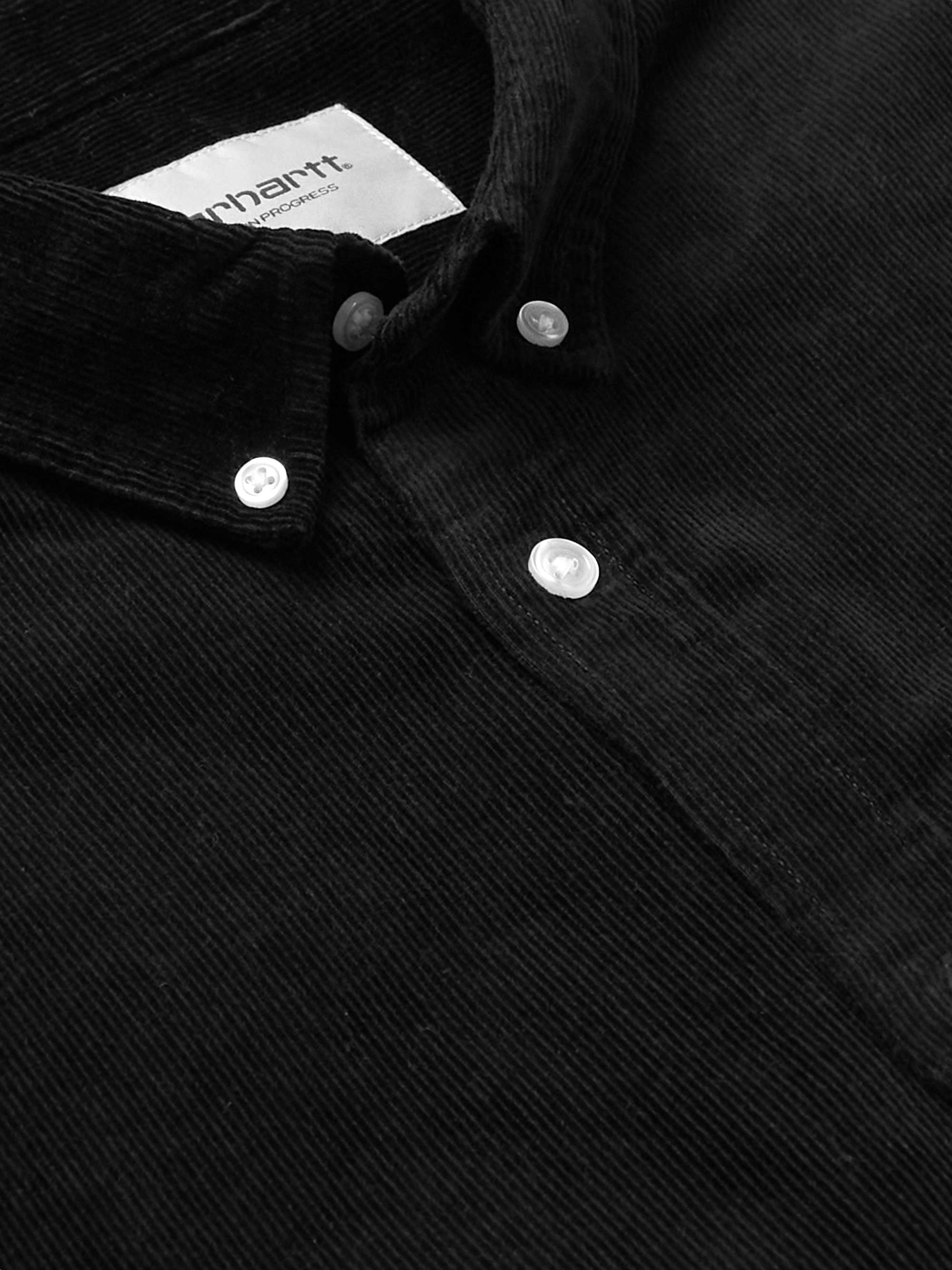 CARHARTT WIP Madison Button-Down Collar Logo-Embroidered Cotton-Corduroy Shirt