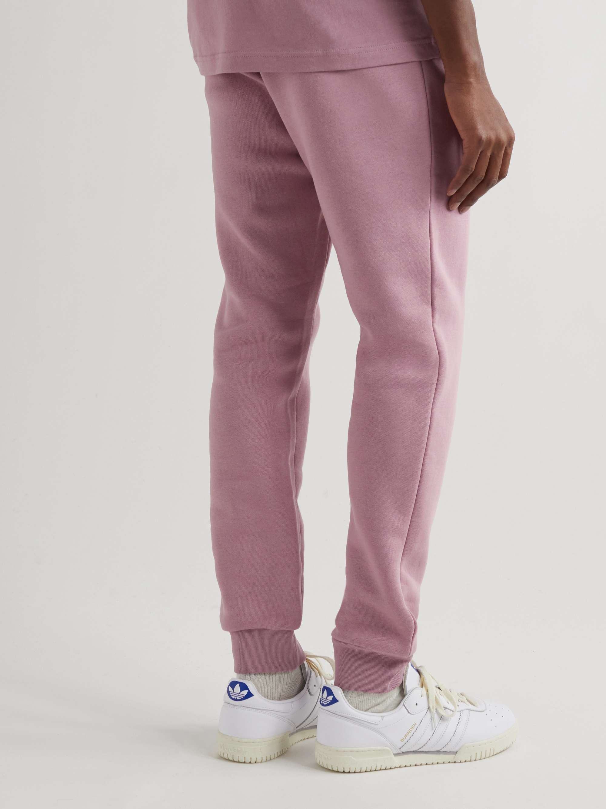 Tapered Logo-Embroidered Cotton-Blend Jersey Sweatpants