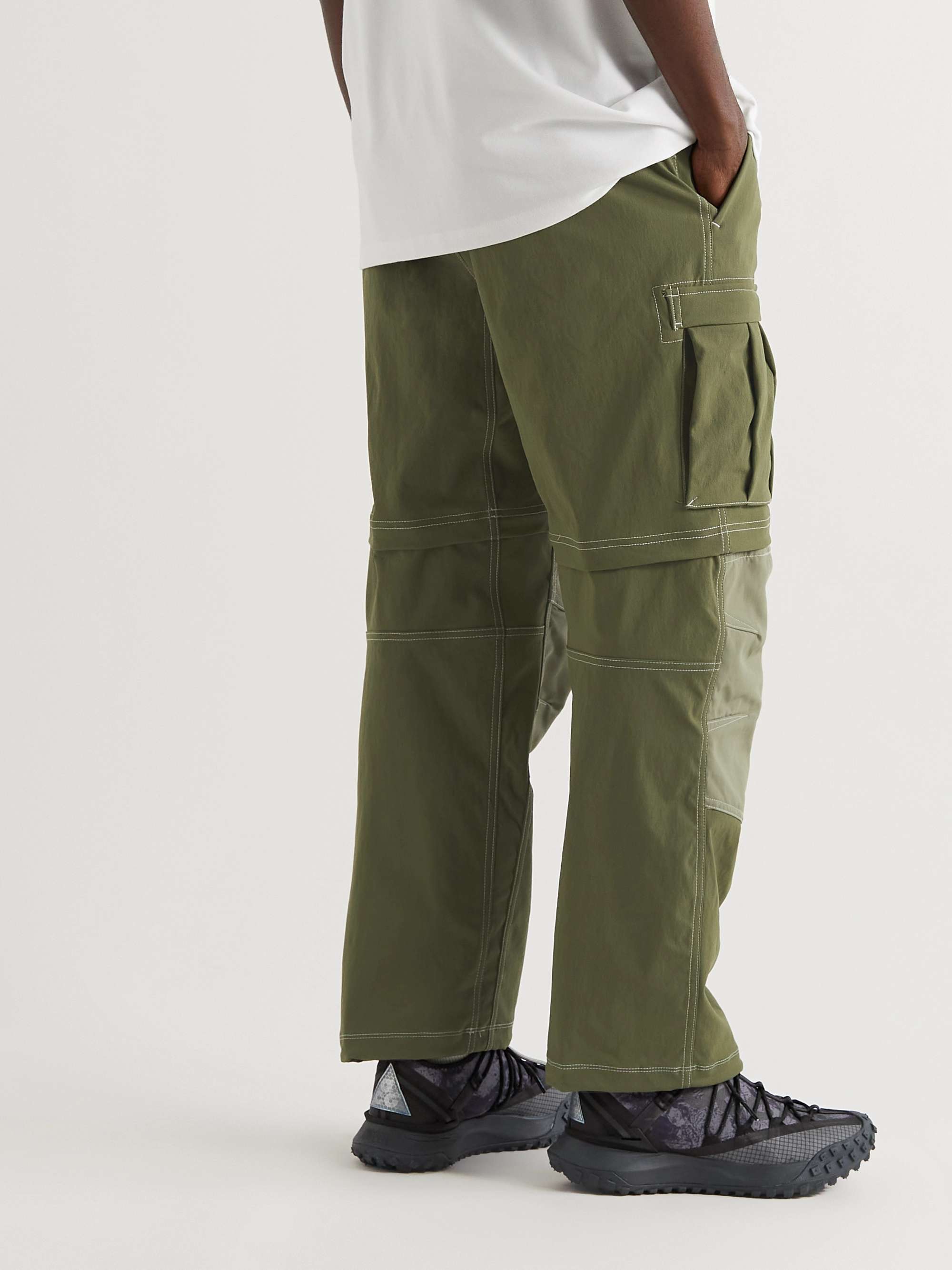 NIKE ACG Straight-Leg Convertible Belted Stretch-Canvas Cargo Trousers