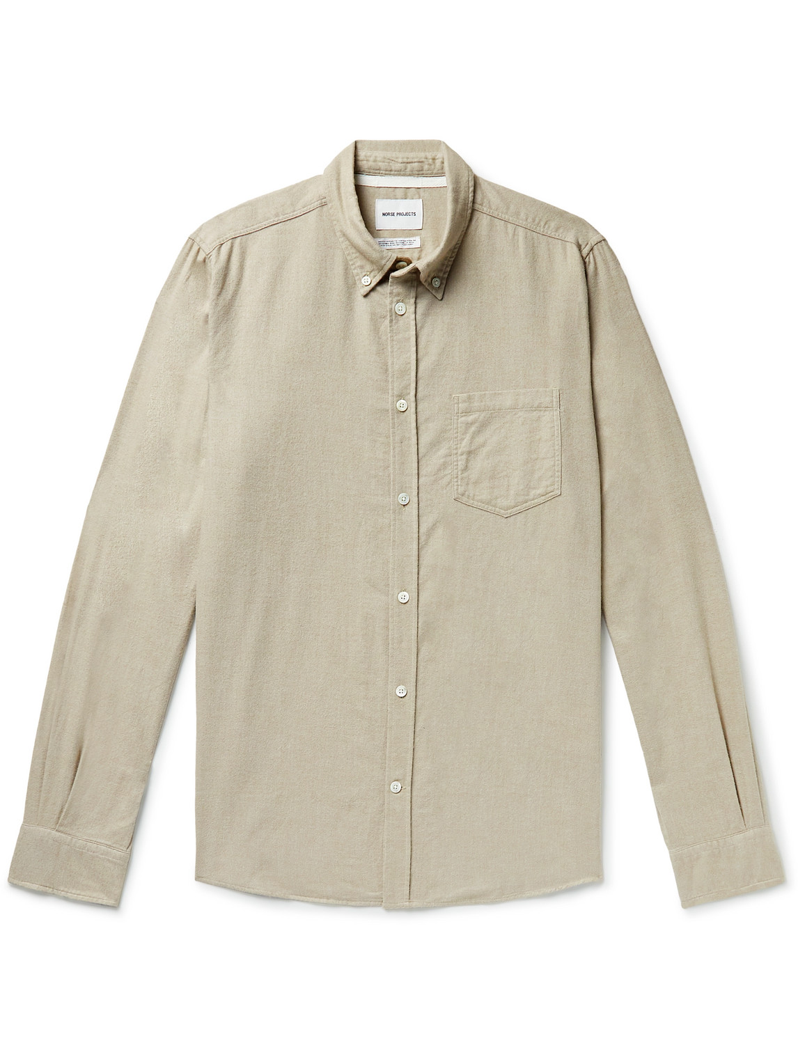NORSE PROJECTS ANTON BUTTON-DOWN COLLAR BRUSHED COTTON-FLANNEL SHIRT