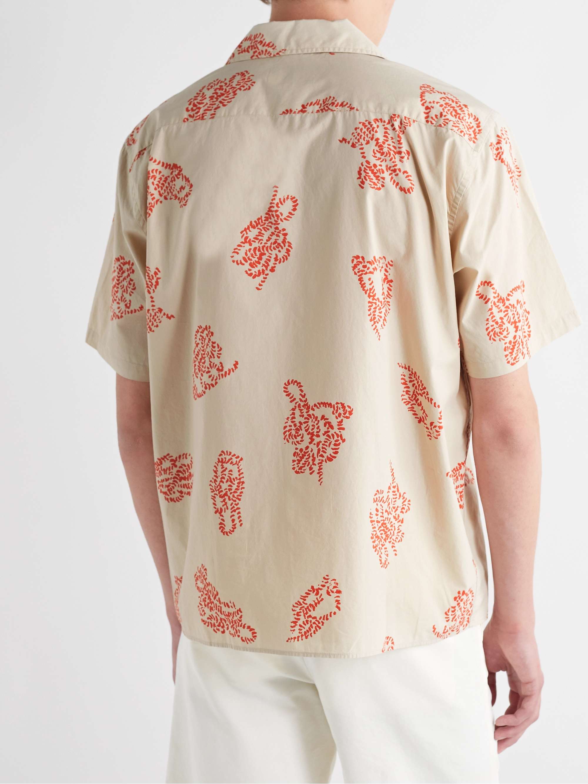 NORSE PROJECTS Convertible-Collar Printed Cotton-Poplin Shirt