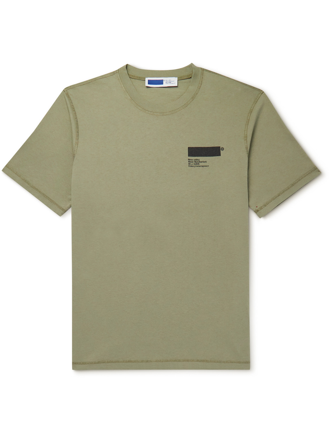 Affix Standardised Logo-print Organic Cotton-jersey T-shirt In Green