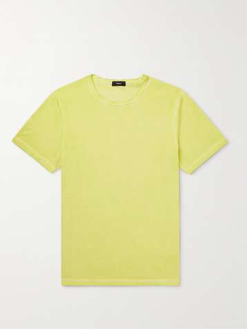 THEORY Garment-Dyed Cotton-Jersey T-Shirt