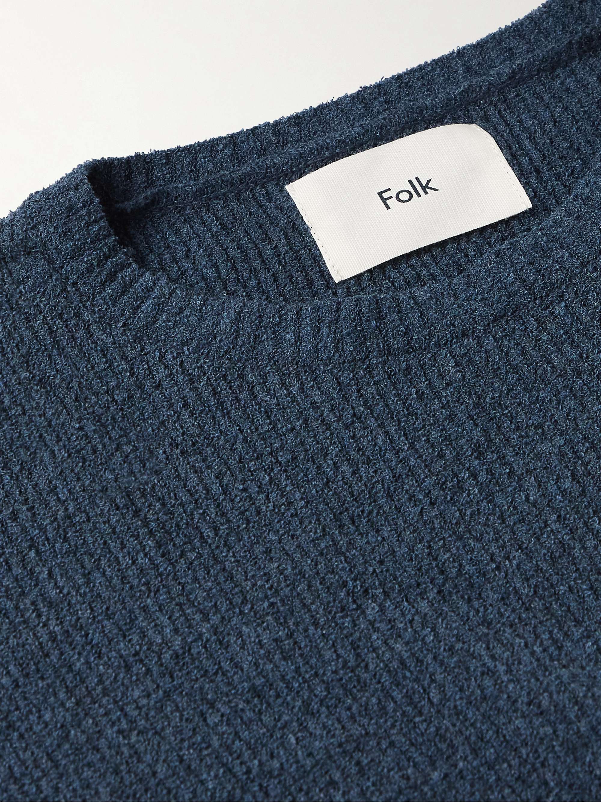 FOLK Ribbed Organic Cotton-Blend Sweater