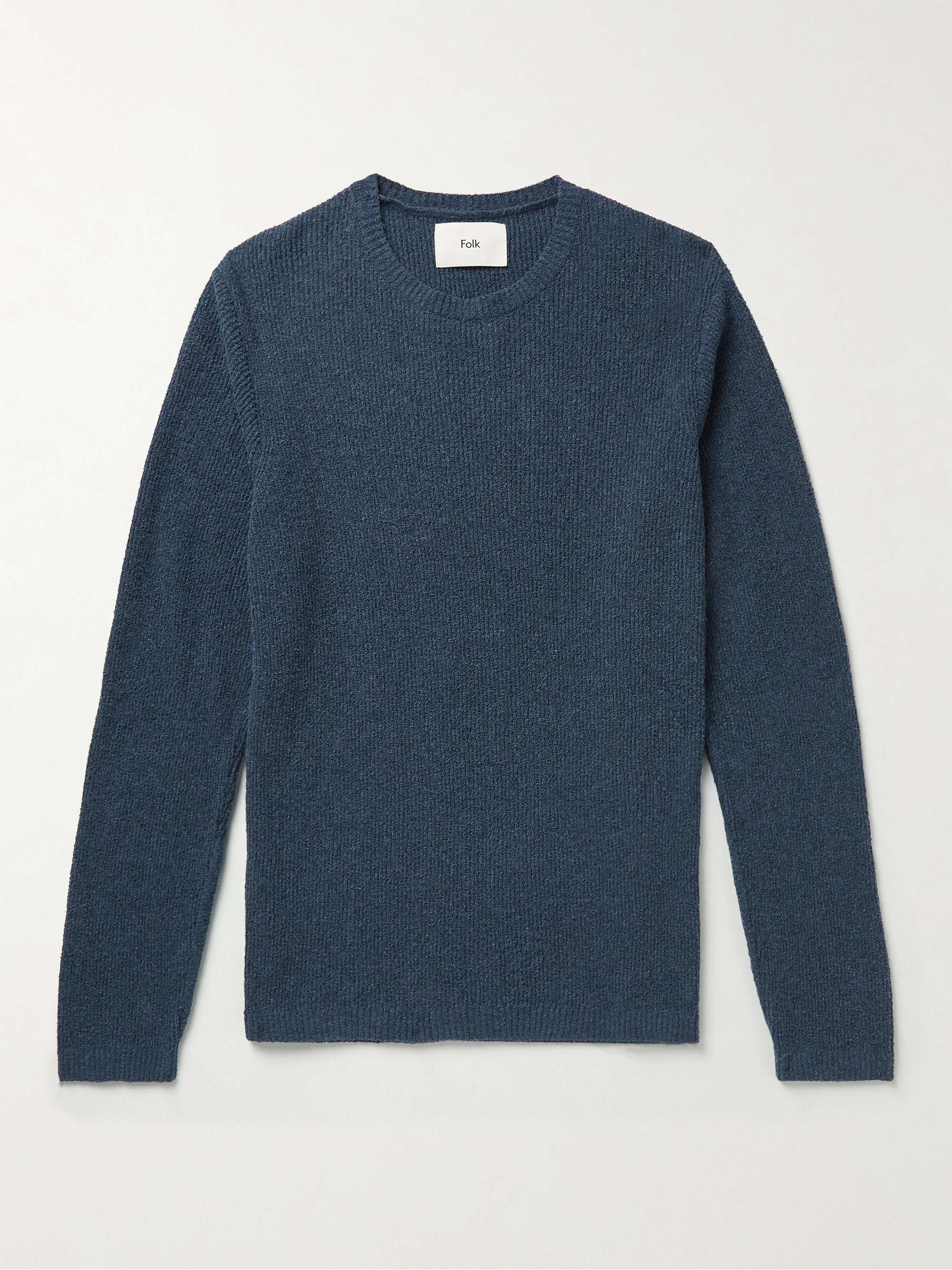 FOLK Ribbed Organic Cotton-Blend Sweater