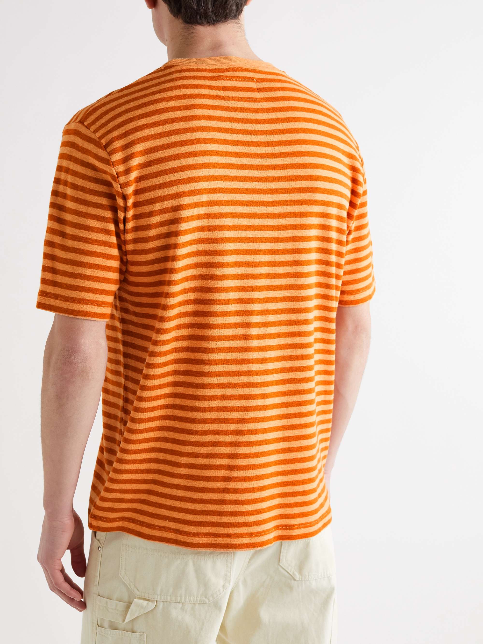 FOLK Striped Slub Cotton T-Shirt