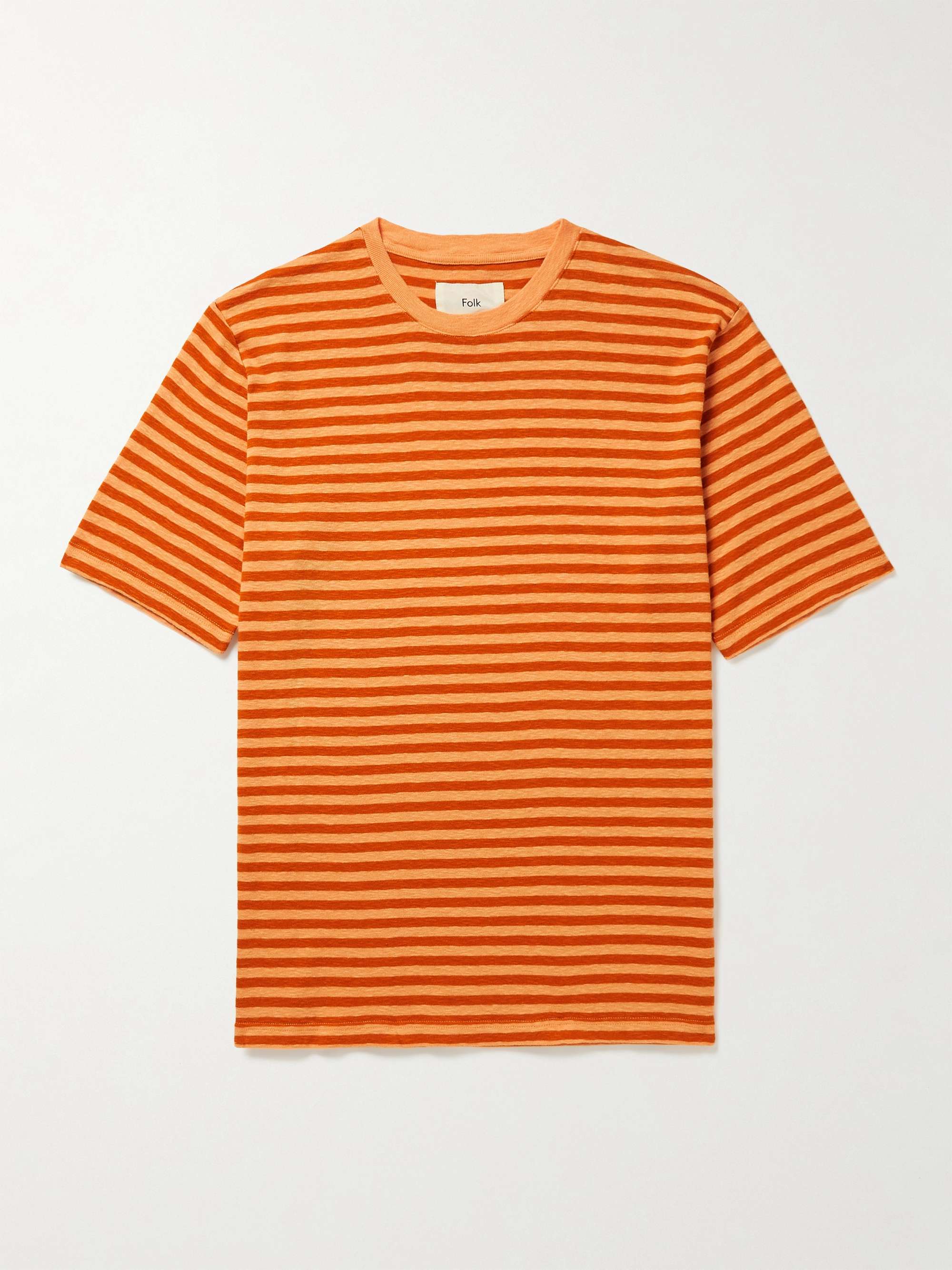 FOLK Striped Slub Cotton T-Shirt