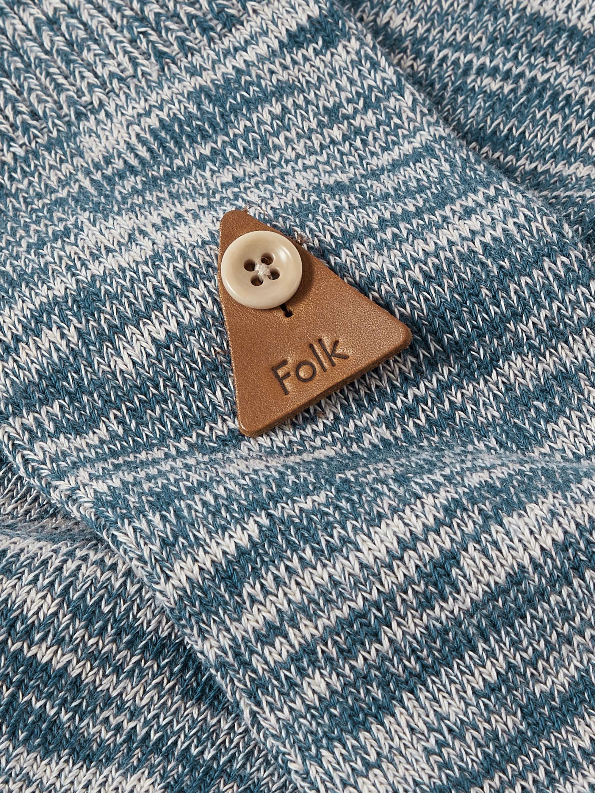 FOLK Logo-Appliquéd Organic Cotton-Blend Socks