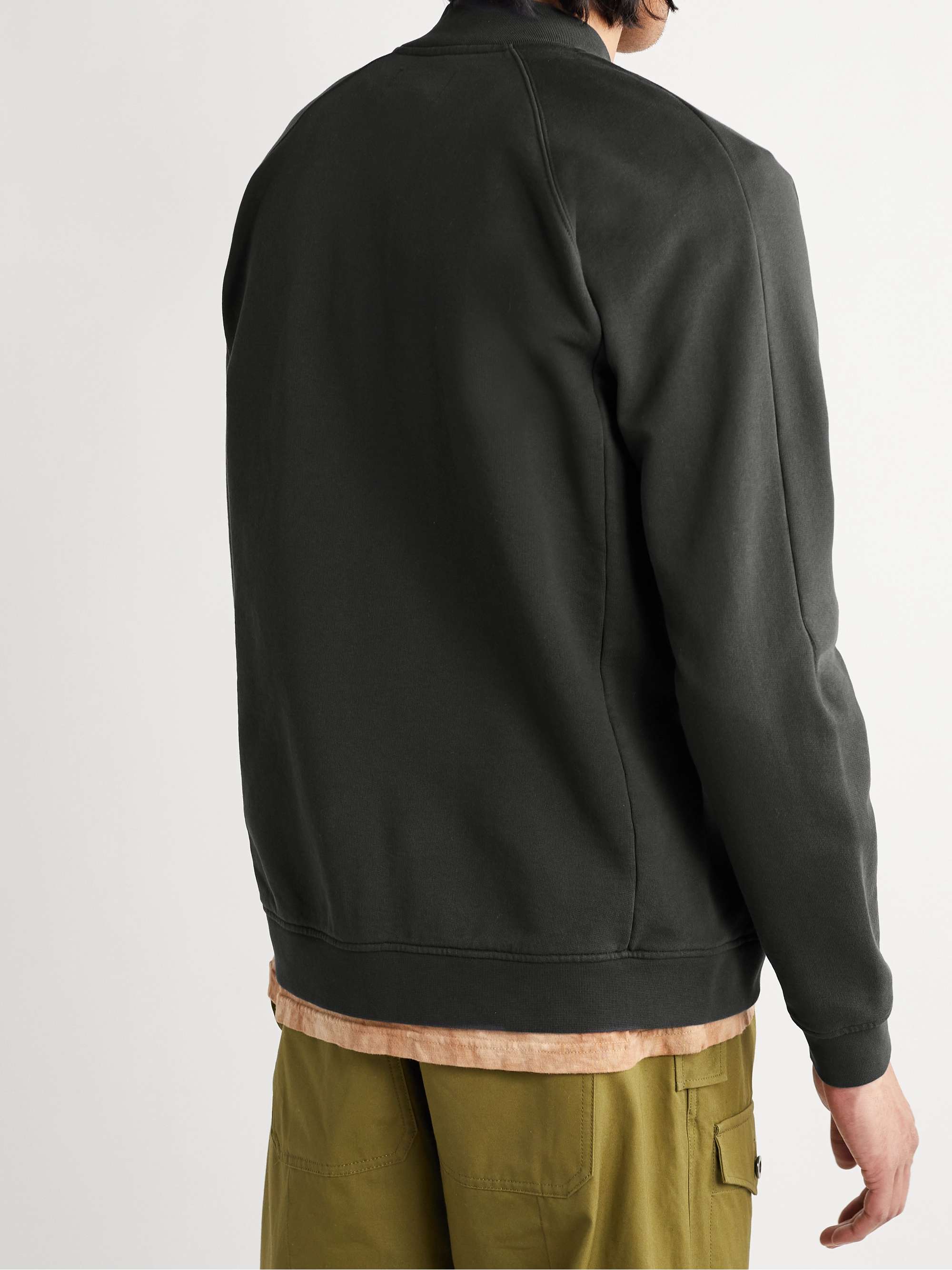 FOLK Rivet Slim-Fit Cotton-Jersey Bomber Jacket