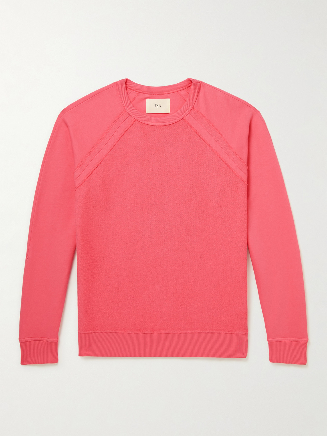 Folk Rework Rivet Cotton-jersey And Terry Sweatshirt In Pink